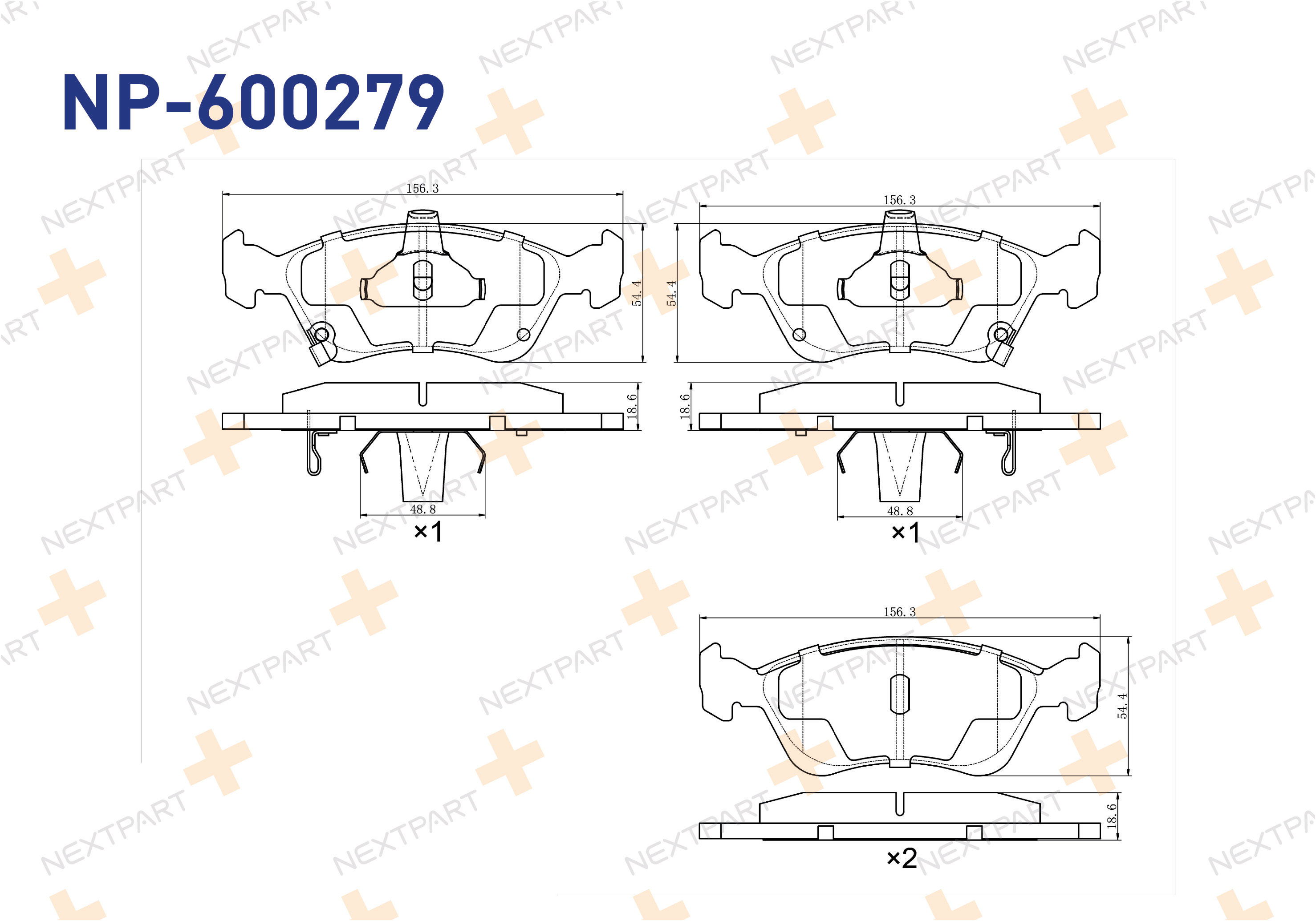 FREN BALATASI ON AVENSIS (1997>2003) CORONA (1996>2003) AVENSIS - OEM: 04465-05042 04465YZZCG | Alt: FBP3312 0 986 424 560