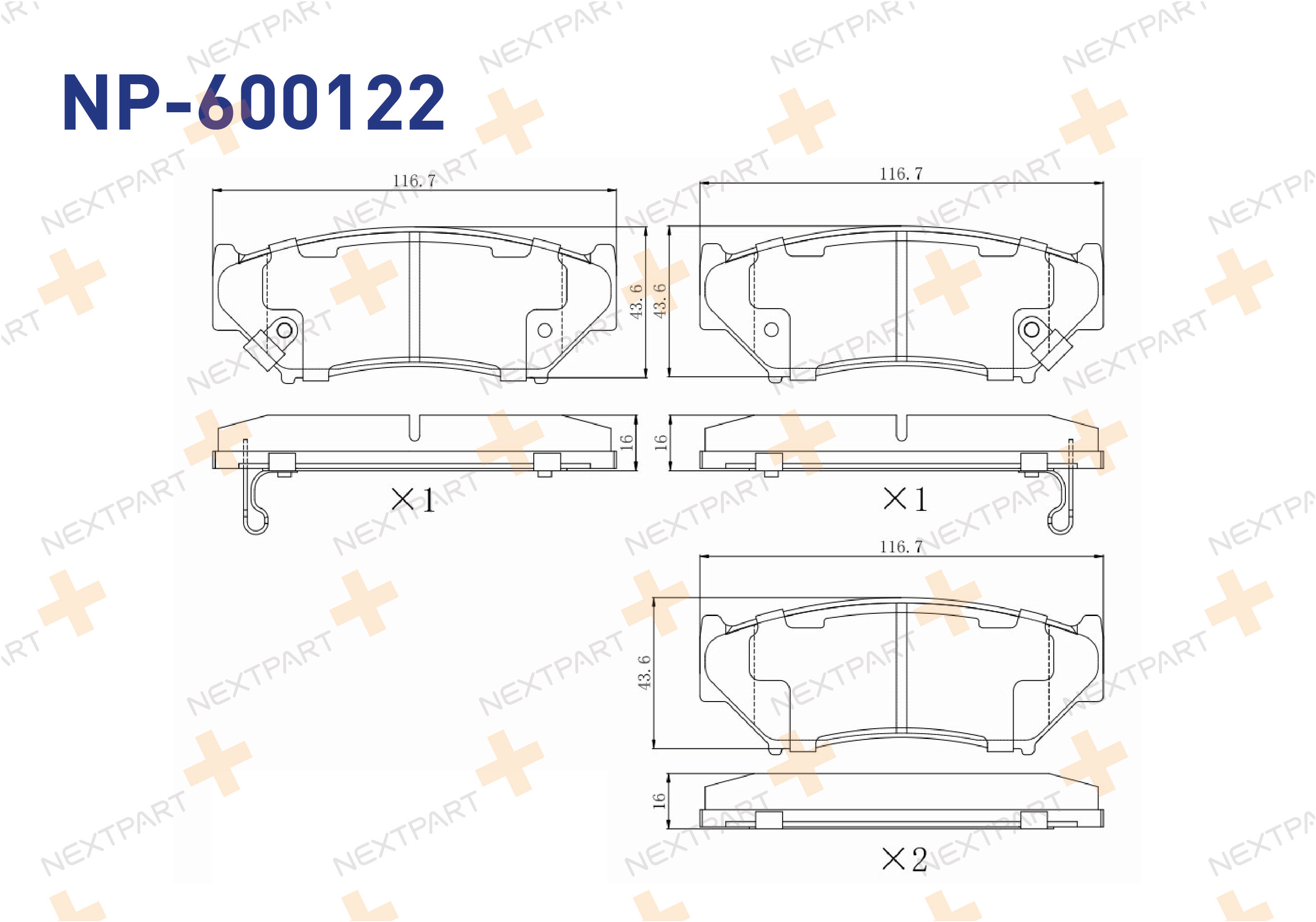 FREN BALATASI ON GRAND VITARA I (1998>2006) JIMNY (1998>) VITARA (1988>2002) - OEM: 55200-56840 55200-56870 | Alt: 36852 AC792881D