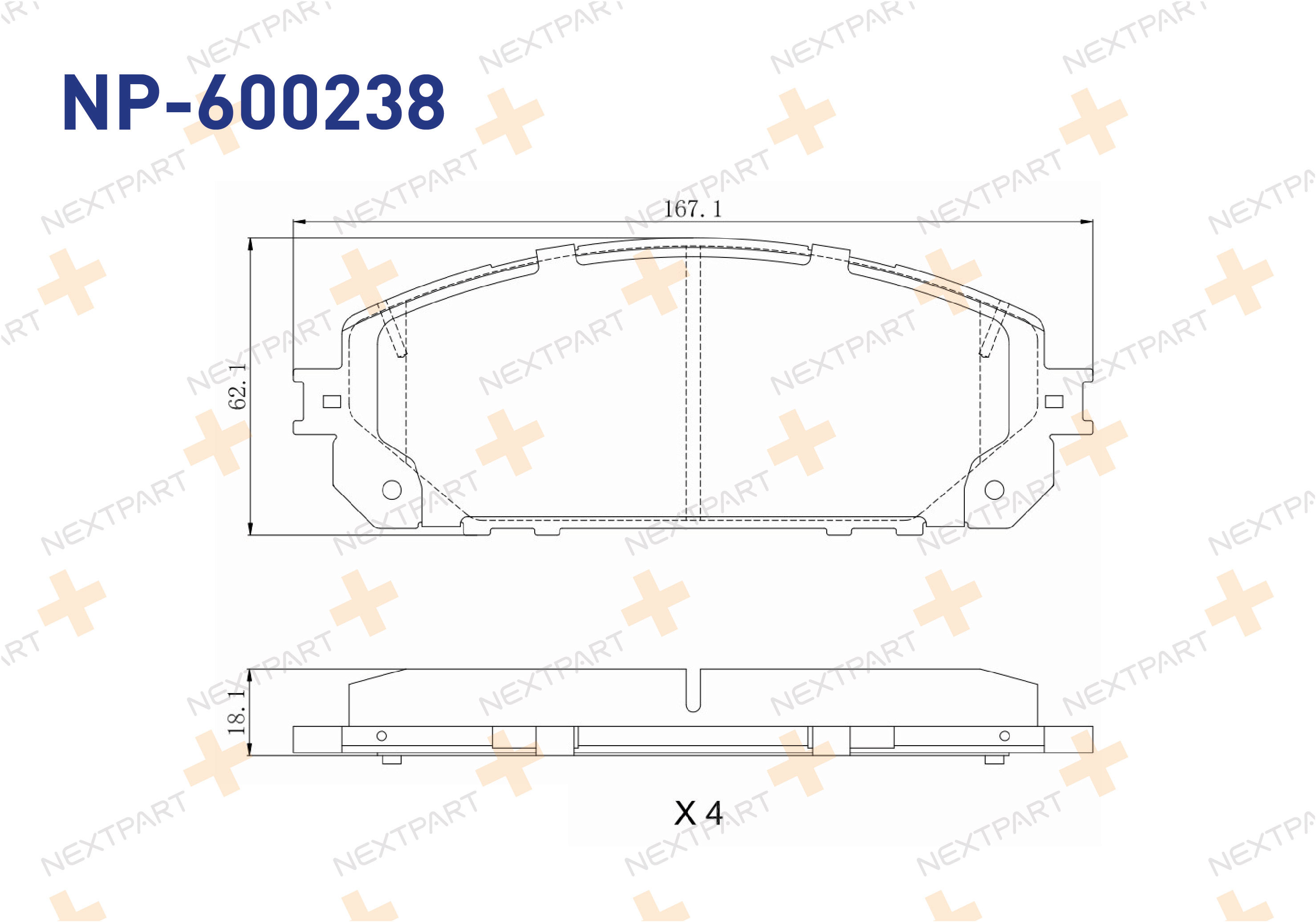 FREN BALATASI ON CHEROKEE (2013>) - OEM: 68227573AA 68227573AB | Alt: 2210000 6121426