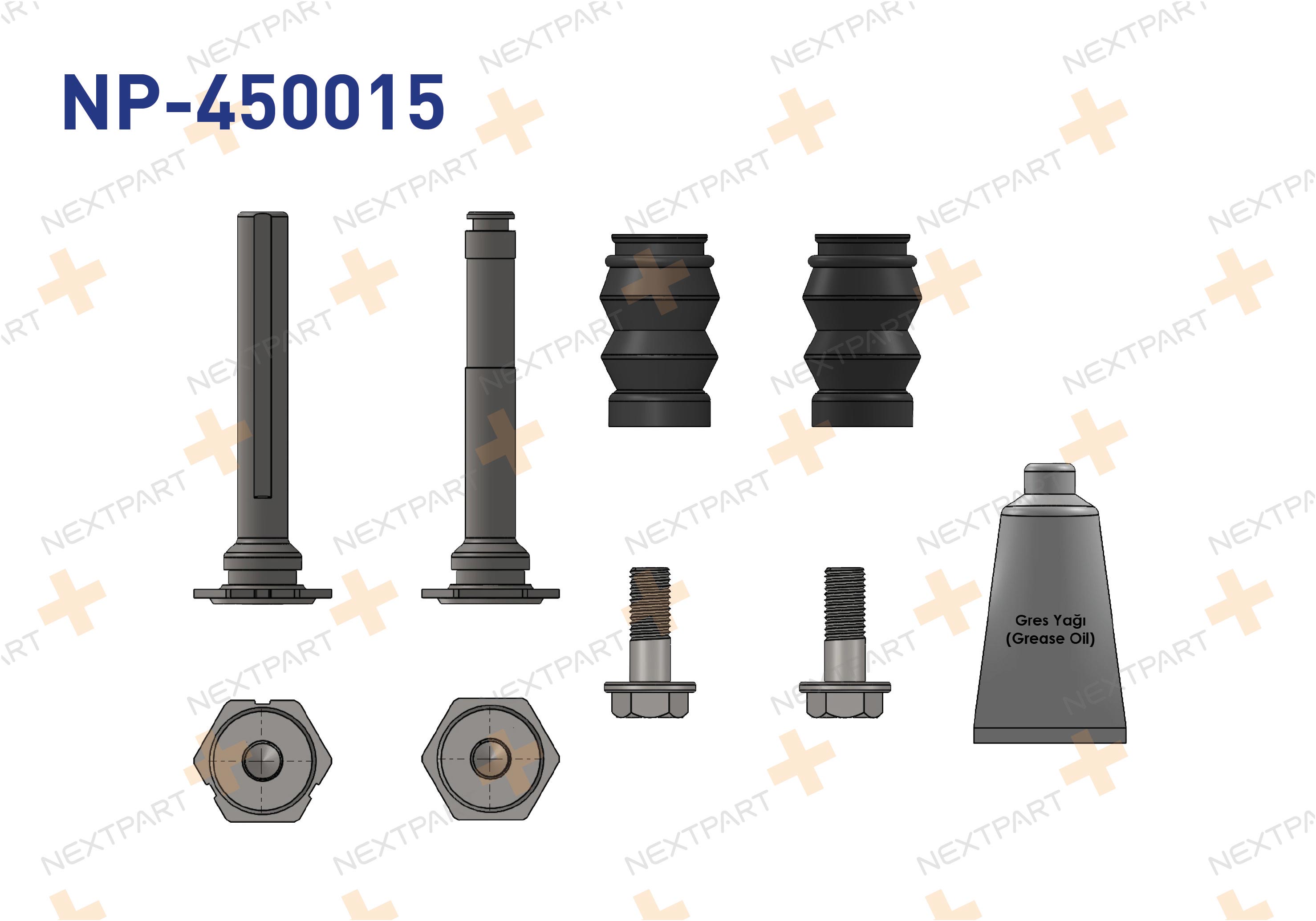 FREN KALIPER TAMIR TAKIMI CIVATALI ON TRANSIT V184 2001- TRANSIT - OEM: 8200689702 7700115309 | Alt: 7700115309 7700113018