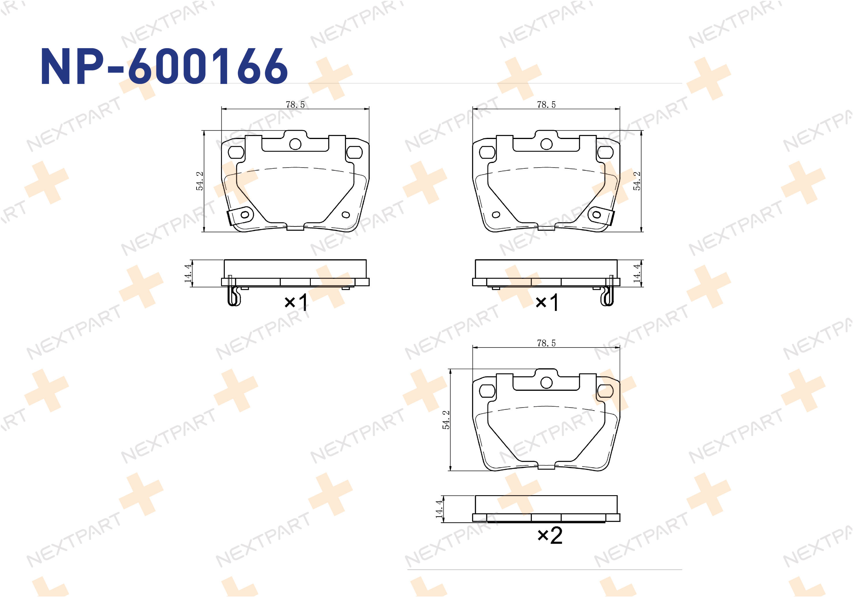 FREN BALATASI ARKA RAV4 II (2000>2005) TIGGO (2002>2008) TIGGO (2008>2015) RAV4 - OEM: 446642010 T11-3502080 | Alt: 4460 16723