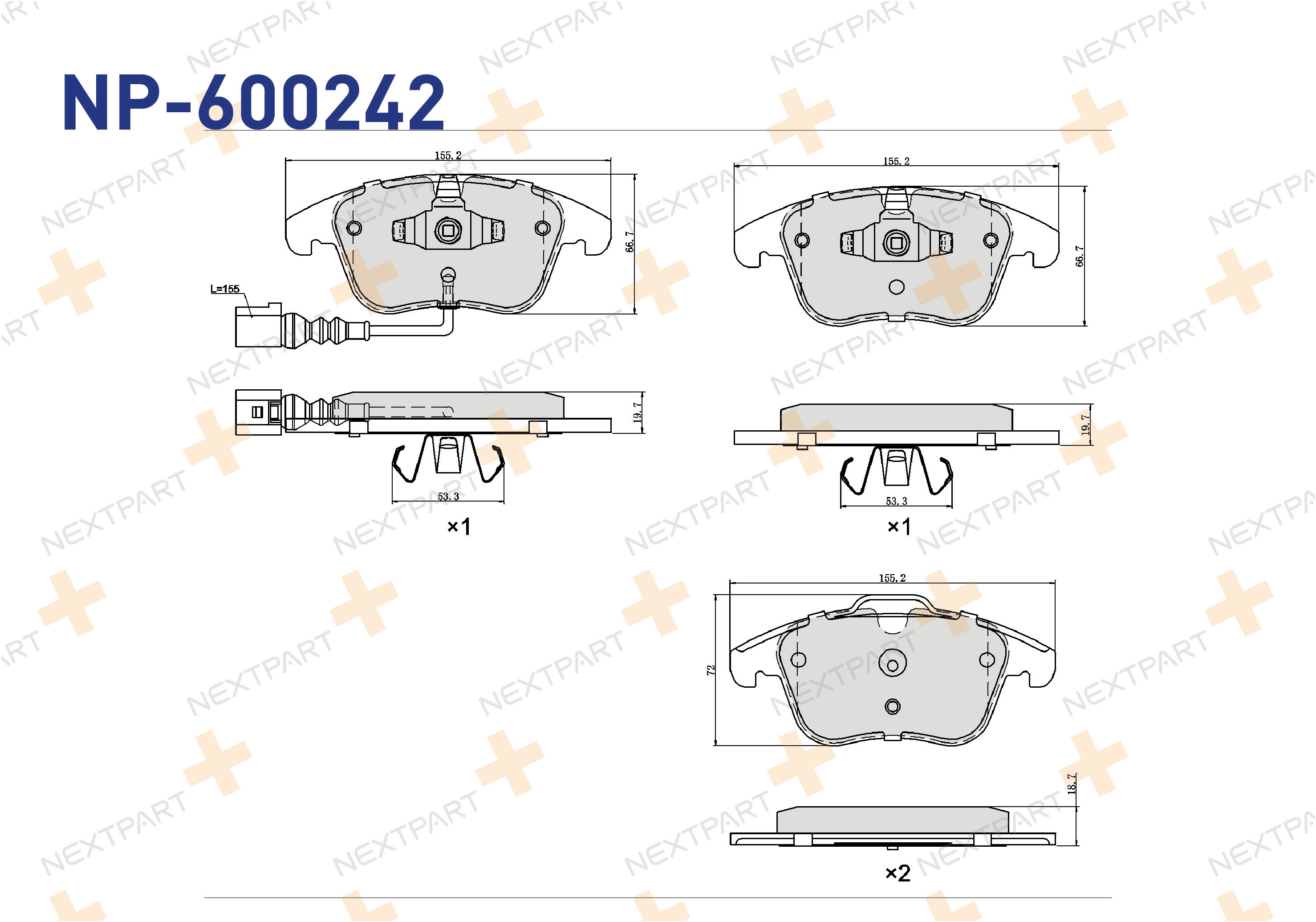 FREN BALATASI ON SHARAN (1995>2010) TIGUAN I (2007>2016) ALHAMBRA (2010>2014) Q3 (2011>) TIGUAN Q3 - OEM: 5N0 698 151 5N0 698 151 D | Alt: P85112 PAD1653