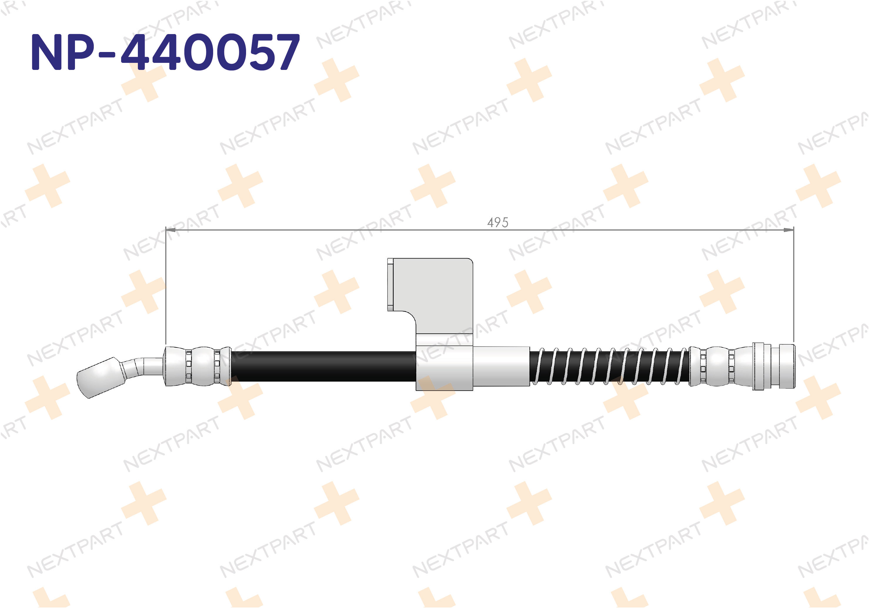 FREN HORTUMU ON SOL ACCENT 1994-2000 - OEM: 501275915304 5873122000 | Alt: SL 4278 HOS3648