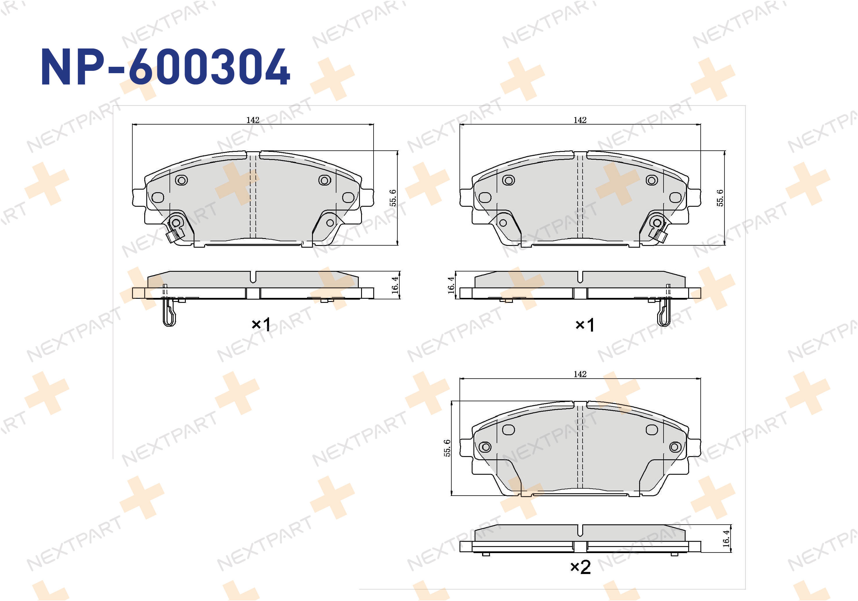 FREN BALATASI ON CX-3 (2015>) MAZDA 3 (2013>) - OEM: B4Y0-33-28ZB B4Y03328ZA | Alt: 05P1917 8DB 355 045-381