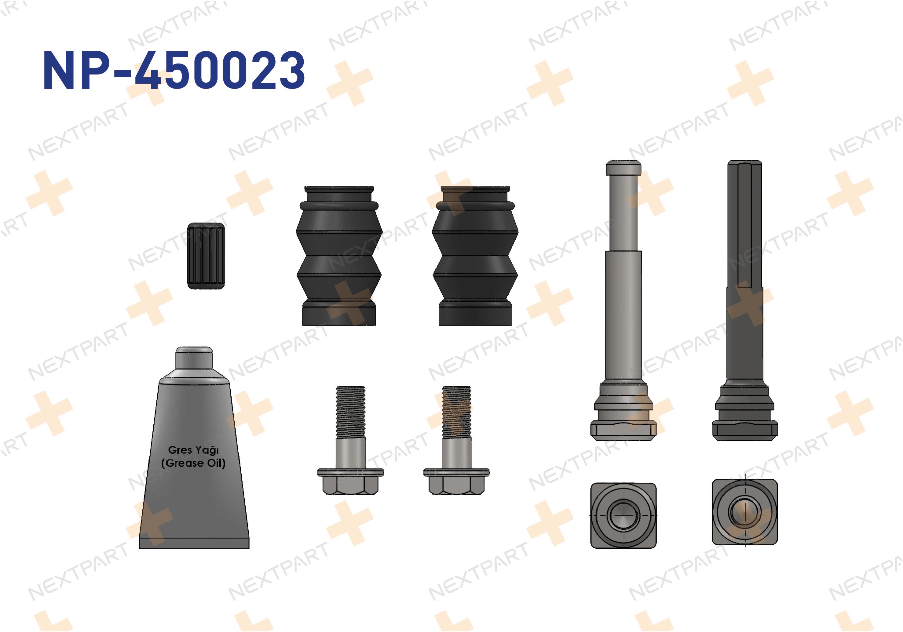 FREN KALIPER TAMIR TAKIMI CIVATALI ARKA TRANSIT V363 2014- TRANSIT - OEM: 8200477938 8200392697 | Alt: 8200392697 8200185800