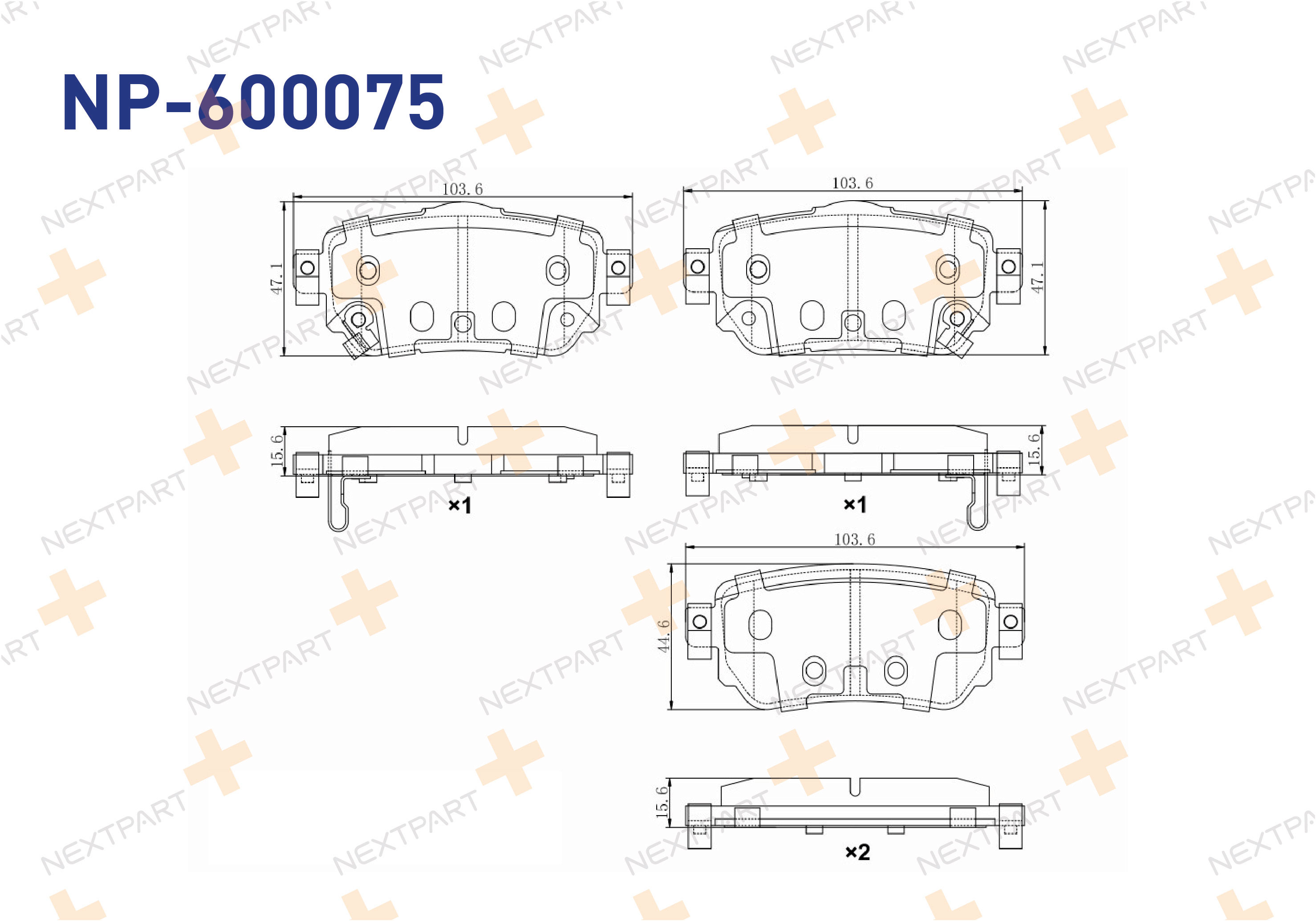 FREN BALATASI ARKA KADJAR (2015>) KOLEOS 2 (2016>) QASHQAI II (J11) (2013>2021) X-TRAIL (2013>) - OEM: D4060-4CA0A D40604CA0C | Alt: BPNI-2009 5101107