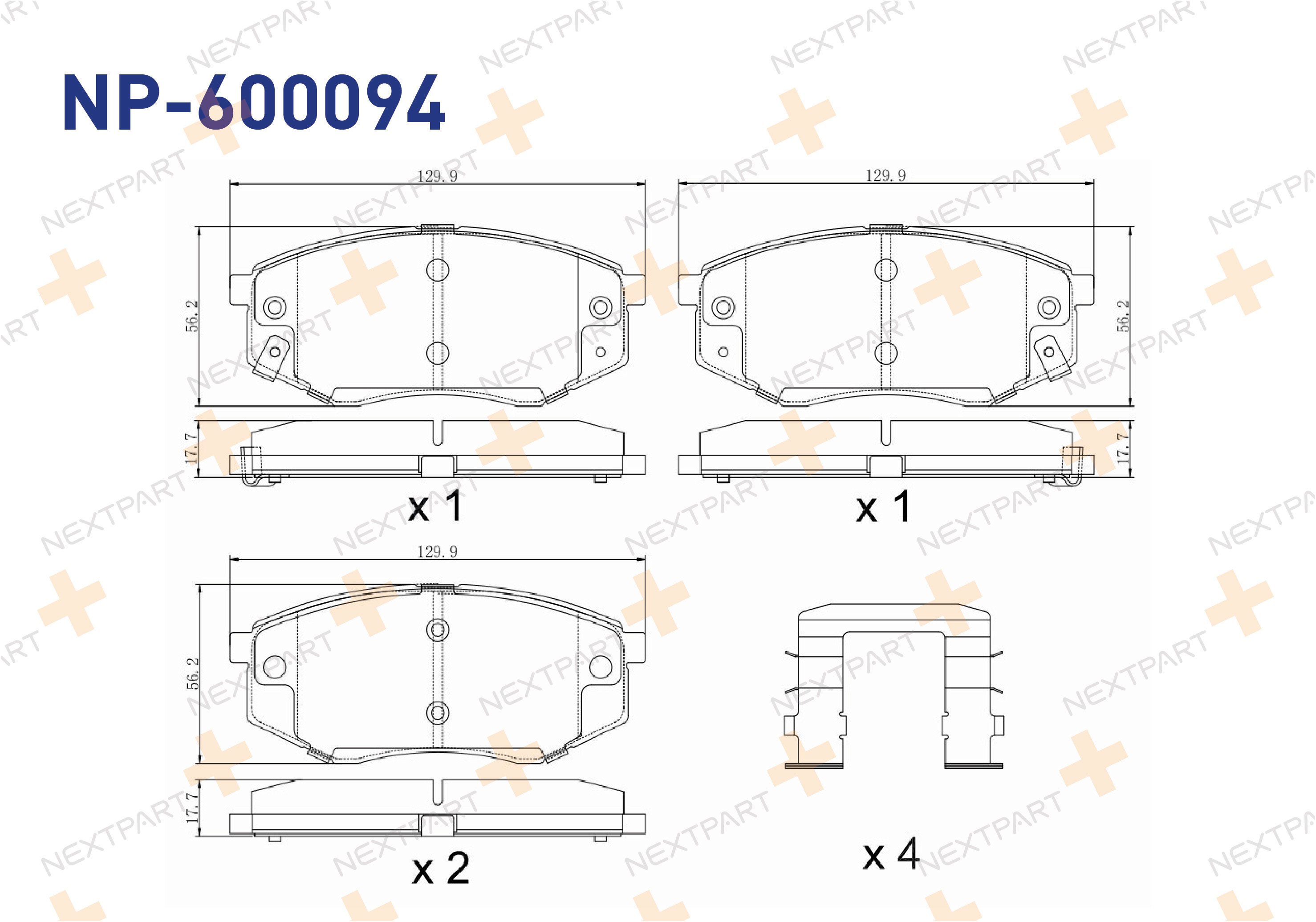 FREN BALATASI ON IX 20 (2010>) SONATA VI (2009>2014) SOUL II (2014>) - OEM: 58101-1KA00 58101-2SA00 | Alt: 13046056412 DB2072
