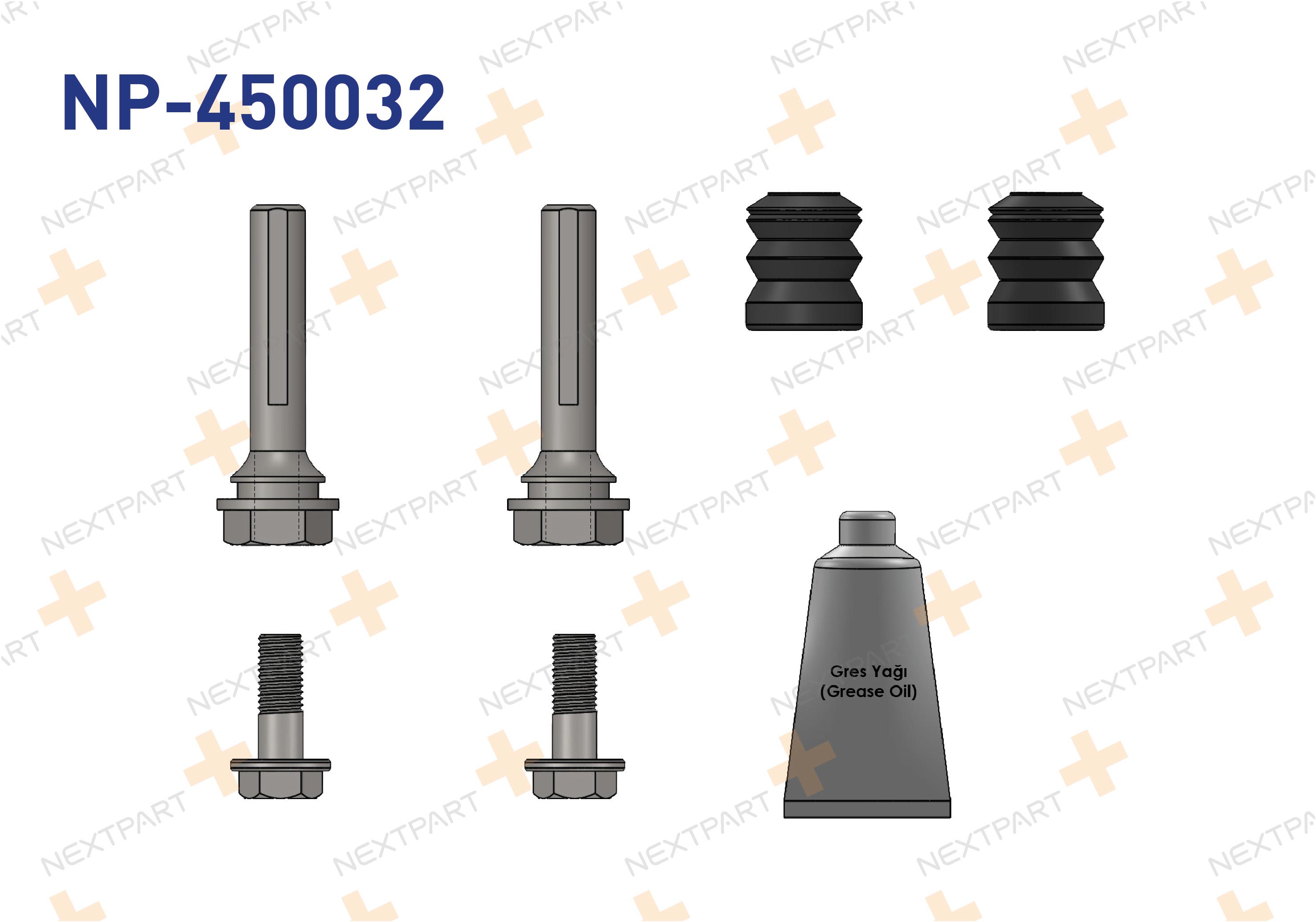 FREN KALIPER TAMIR TAKIMI CIVATALI ON CLIO MEGANE LOGAN CLIO MEGANE - OEM: 123037140R 7701207961 | Alt: 7701207961 7701051906