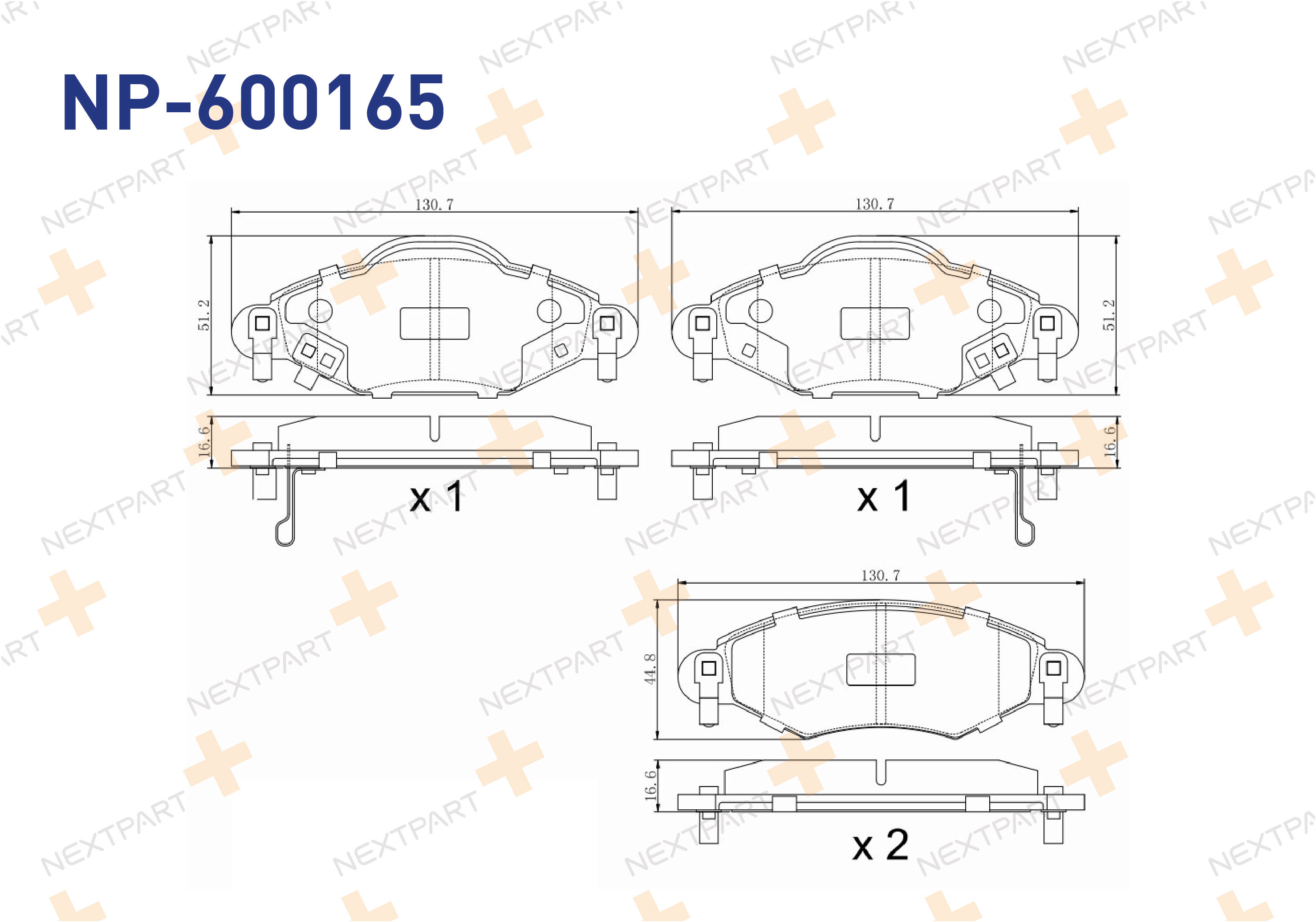FREN BALATASI ON YARIS (1999>2005) YARIS - OEM: 04465-0D040 04465-0D010 | Alt: P83053 FBP3440
