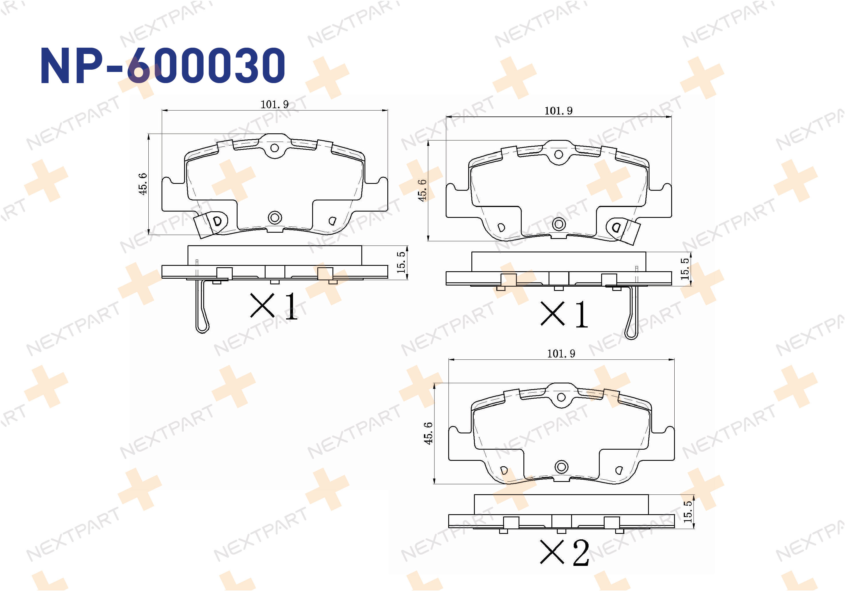 FREN BALATASI ARKA AURIS (2006>2012) AURIS (2012>) COROLLA (2003>2007) COROLLA (2007>2013) COROLLA (2013>2018) DIZEL COROLLA - OEM: 04466-02170 04466-02180 | Alt: BPTO-2008 13046056042