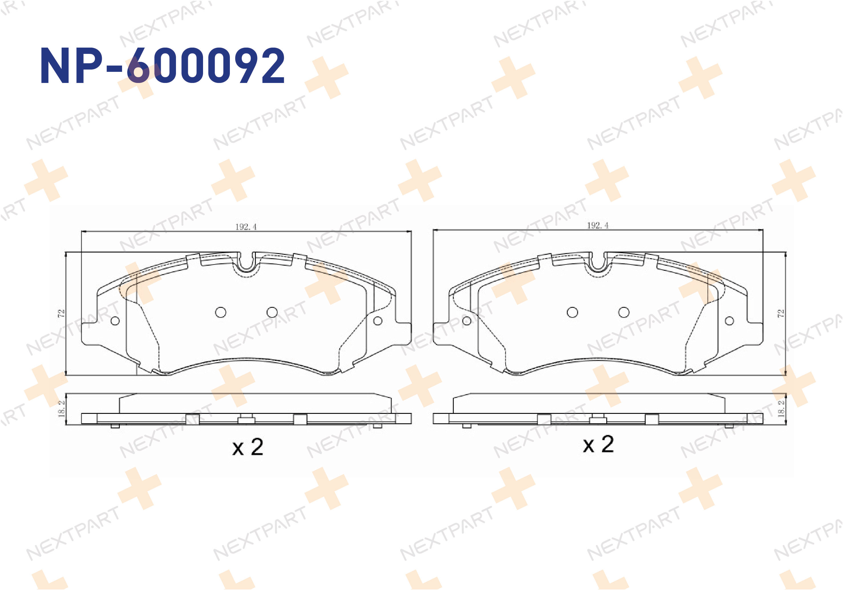 FREN BALATASI ON DICOVERY IV (2009>) DICOVERY V (2016>) RANGE ROVER IV (2012>) RANGE ROVER SPORT (2005>2013) RANGE ROVER SPORT (2013>) (>>) - OEM: AH422K021CA AH422K021CB | Alt: 37801 BPLR-1002