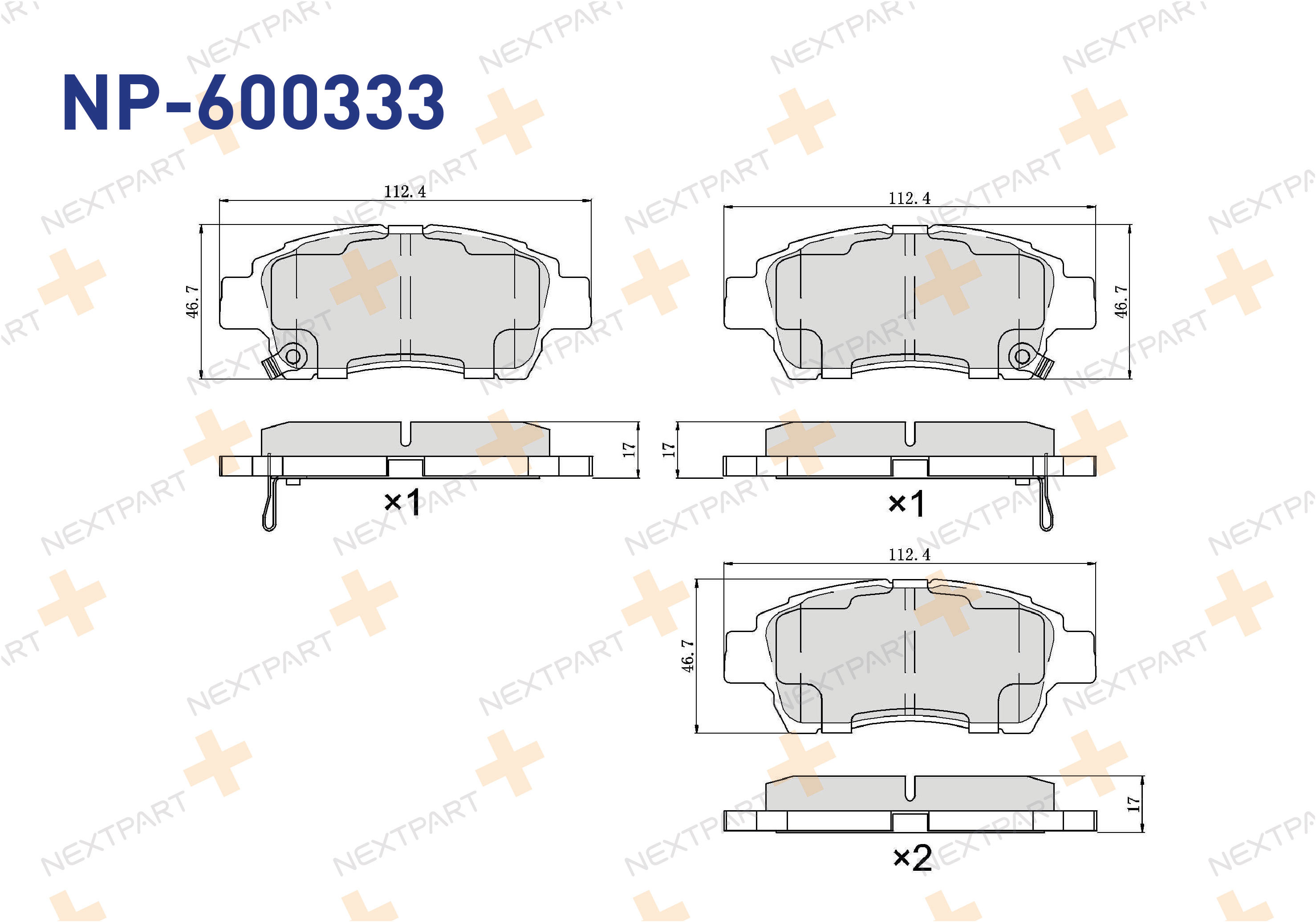 FREN BALATASI ON YARIS (1999>2005) YARIS - OEM: 04465-52140 04465-52041 | Alt: 26307 FDB1368