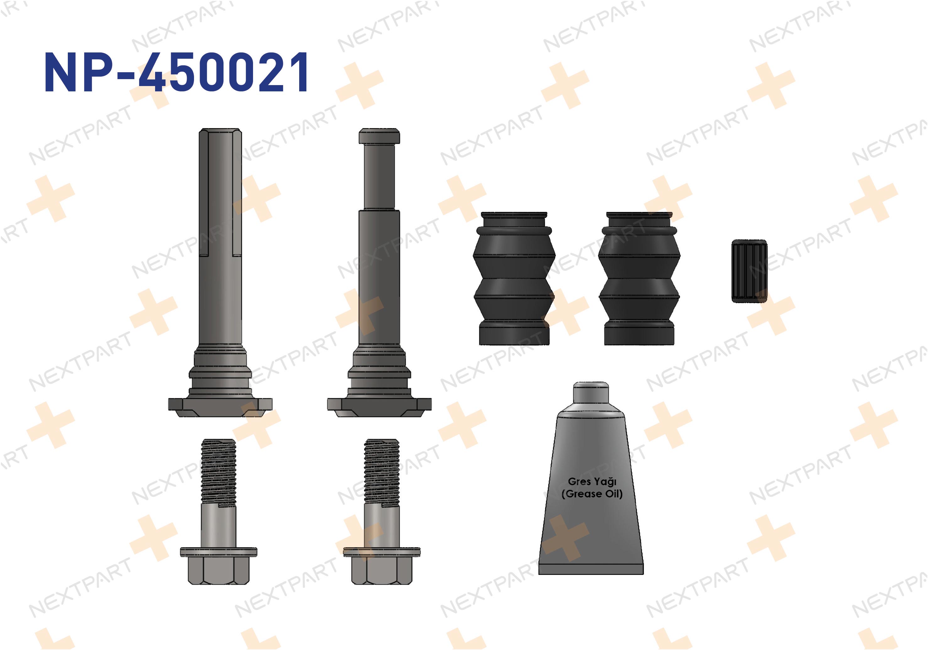 FREN KALIPER TAMIR TAKIMI CIVATALI ON TRANSIT V363 2014- TRANSIT - OEM: 8200687605 8200699517 | Alt: 8200699517 8200352612