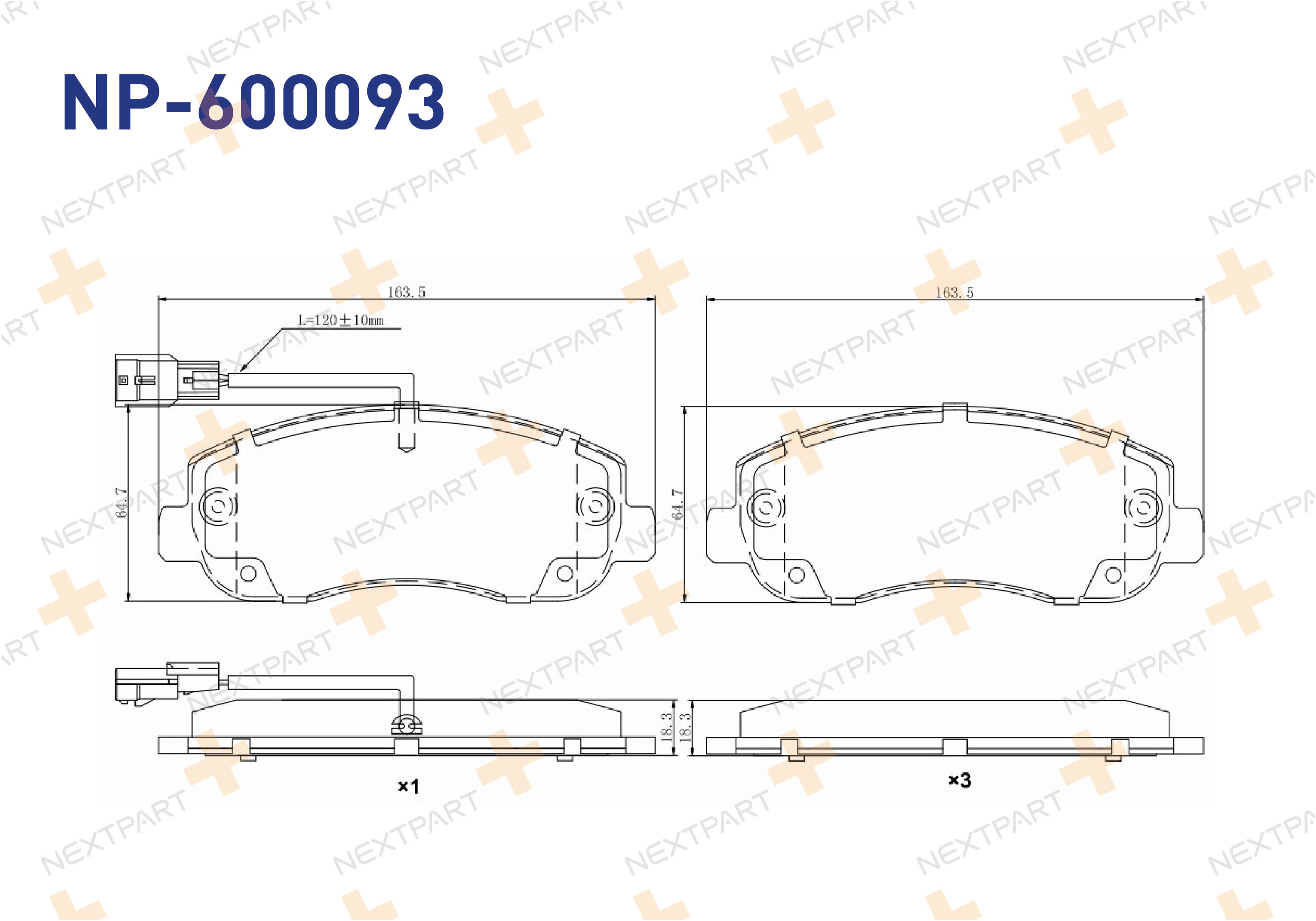 FREN BALATASI ON MASTER III (2010>2023) MOVANO B (2010>2014) TEK TEKER VE CIFT TEKER AYNI MASTER - OEM: 41060-00Q0L 41060-00Q1E | Alt: AC0581579D BPOP-1024