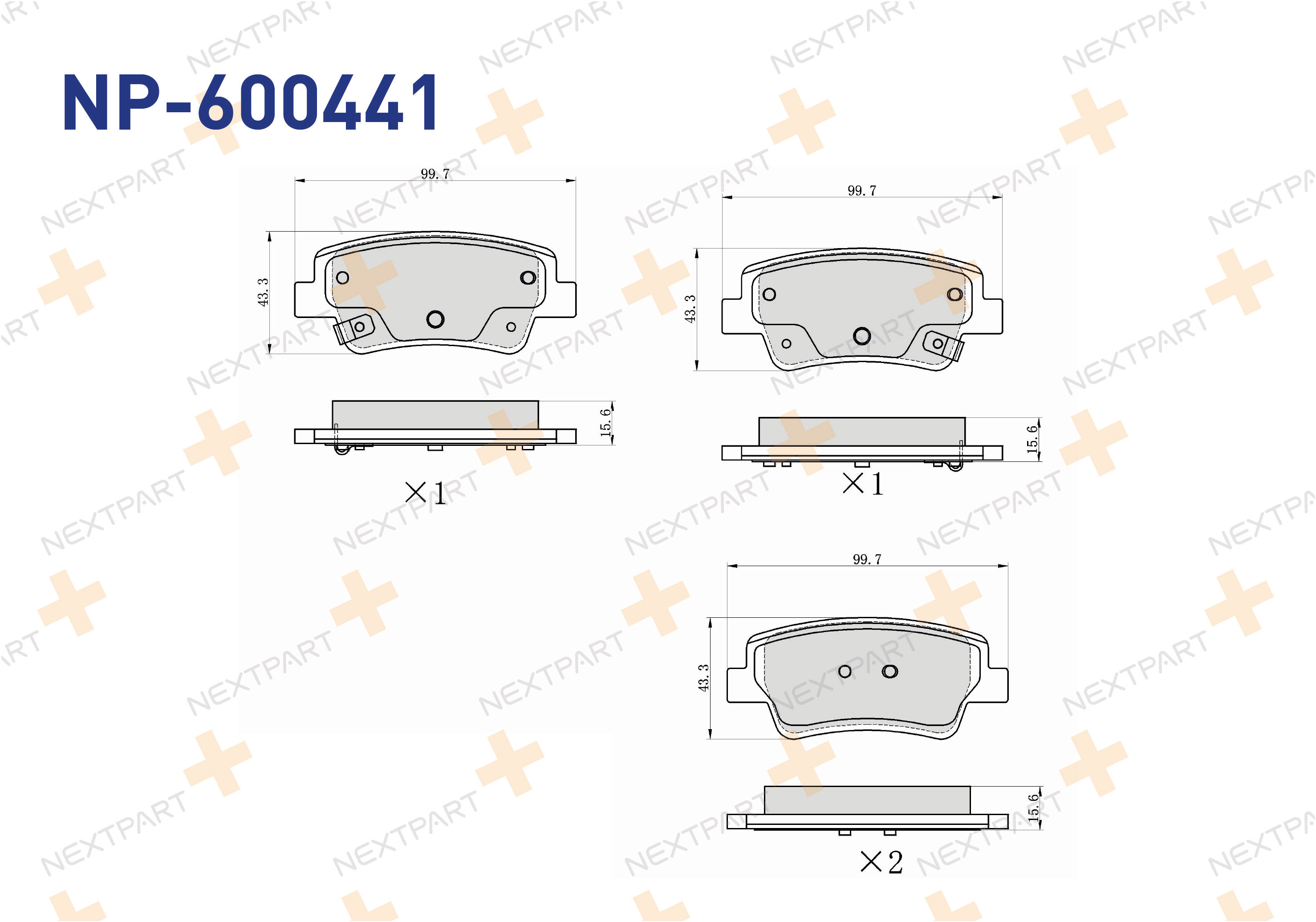 FREN BALATASI ARKA ELANTRA (2021>) I20 (2020>) I30 (2021>) - OEM: 58302-AAA30 | Alt: 58302-AAA30