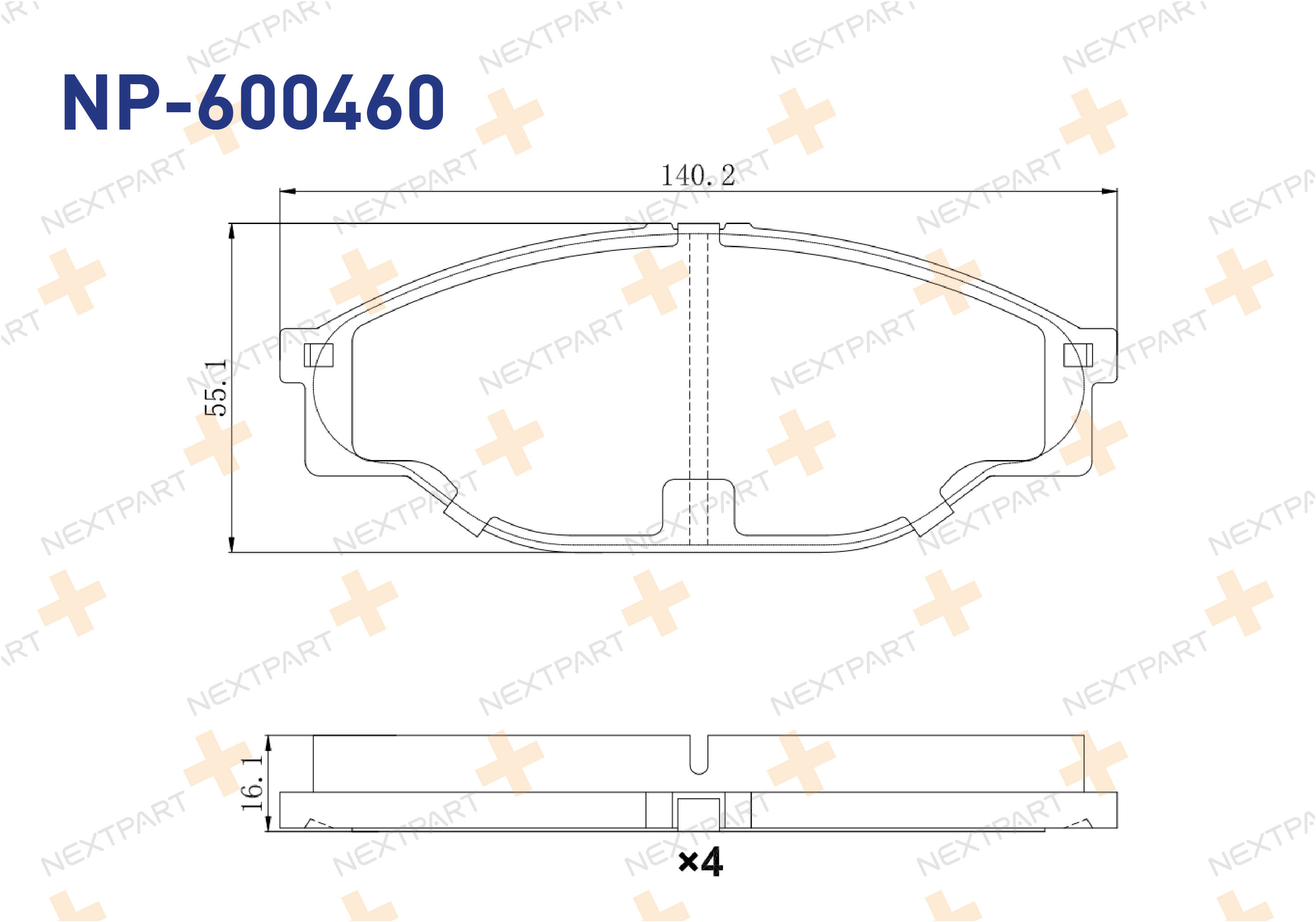 FREN BALATASI ON TARO (1989>1994) DYNA (2006>) HIACE II (1982>1989) HILUX II (1983>2005) HILUX - OEM: 04465-23040 04465-35010 | Alt: 4480 05P927