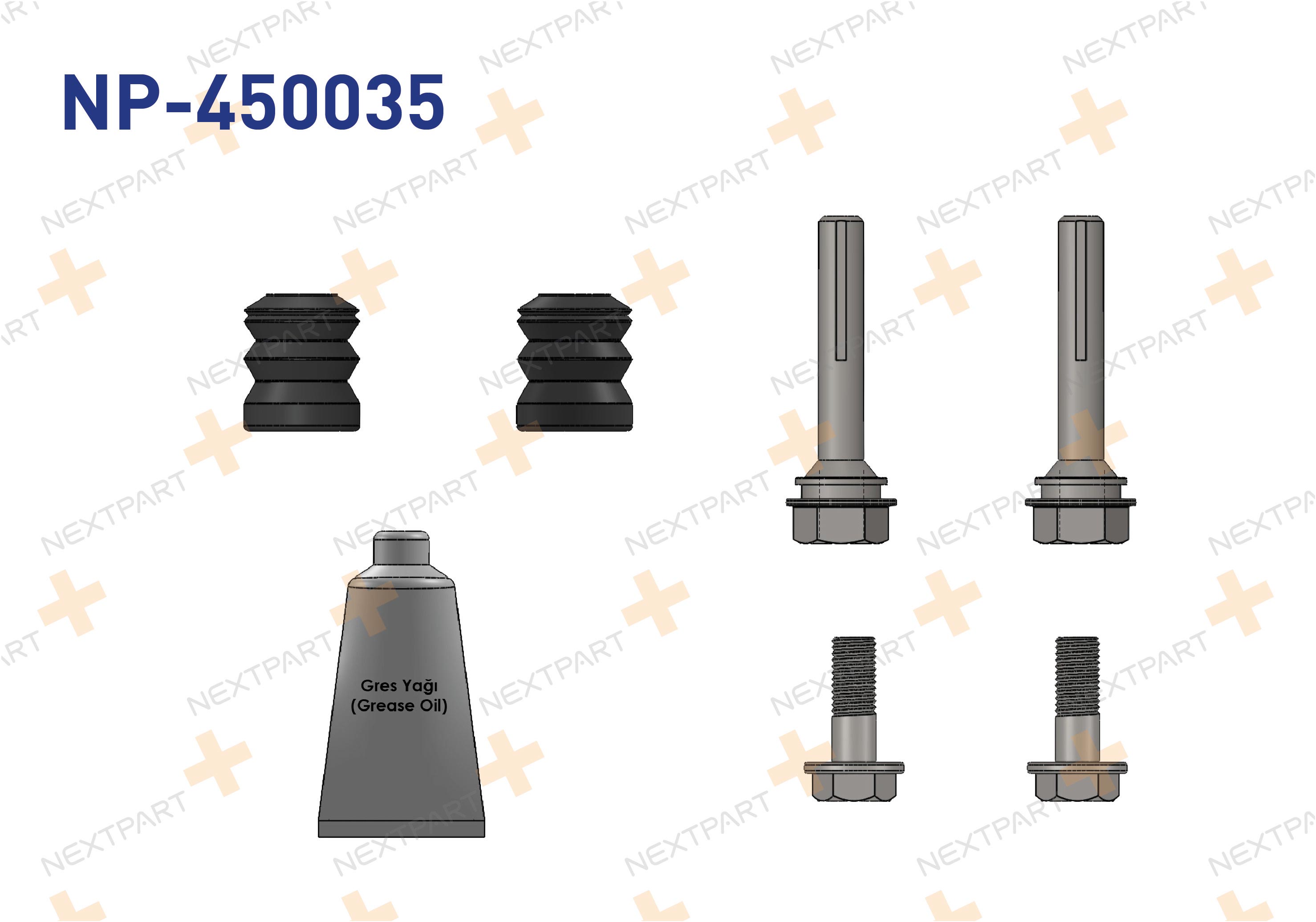 FREN KALIPER TAMIR TAKIMI KISA CIVATALI ON ARKA TEMPRA FELICIA - OEM: 0515.T3 1690296 | Alt: 1690296 AV6Q6B319AA