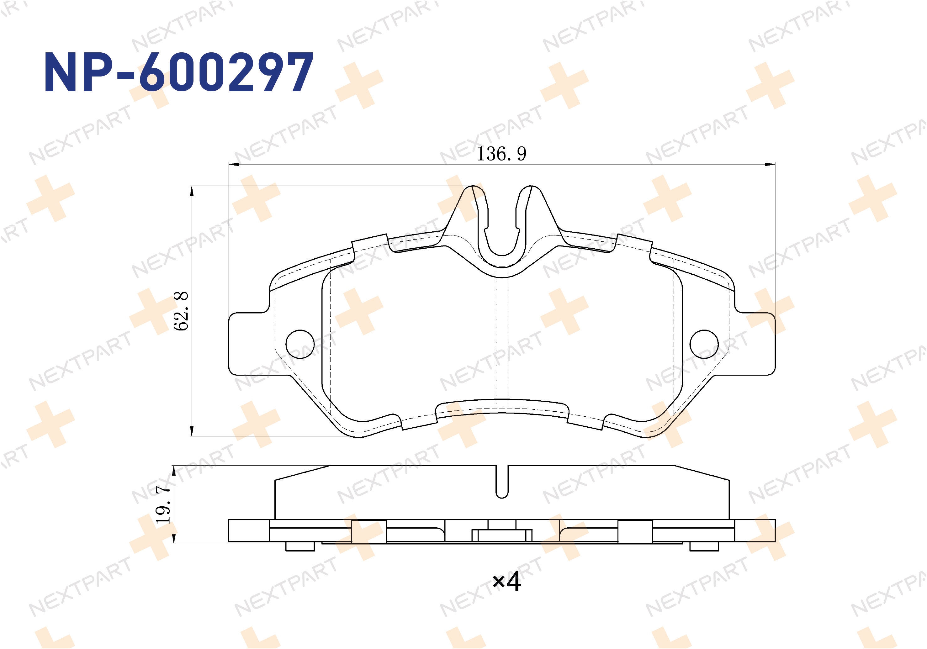FREN BALATASI ARKA CRAFTER (2006>2016) SPRINTER (906) (2006>2018) TEK TEKER FISLI - OEM: A0044206920 004 420 69 20 | Alt: BPVW-2001 141787