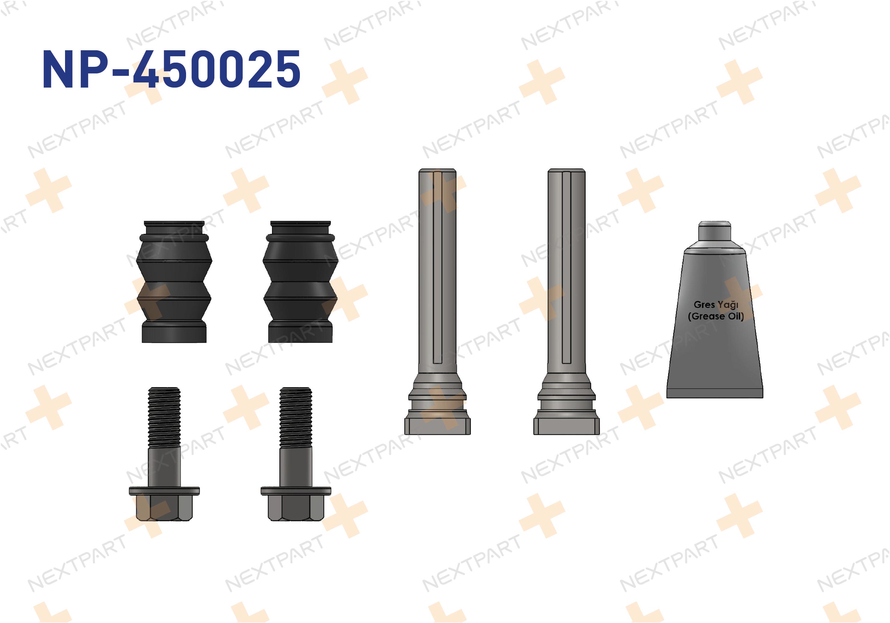 FREN KALIPER TAMIR TAKIMI CIVATALI ON CUSTOM V710 - OEM: 123034219R 4423031 | Alt: 4423031 95517850