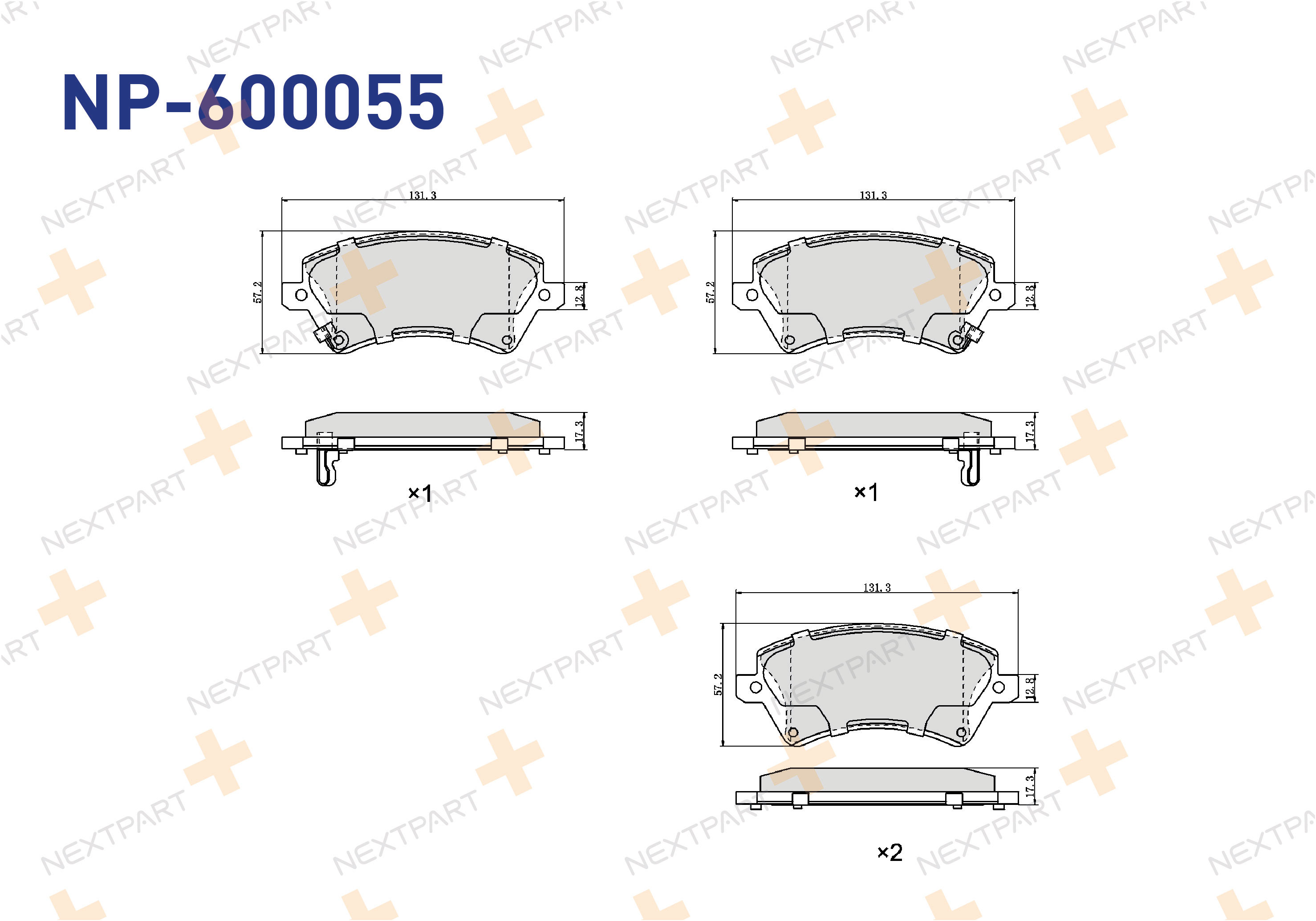 FREN BALATASI ON COROLLA (2003>2007) 1.4 VVTI 1.6 VVTI COROLLA - OEM: 04465-02061 04465-02130 | Alt: 37405 37405OE