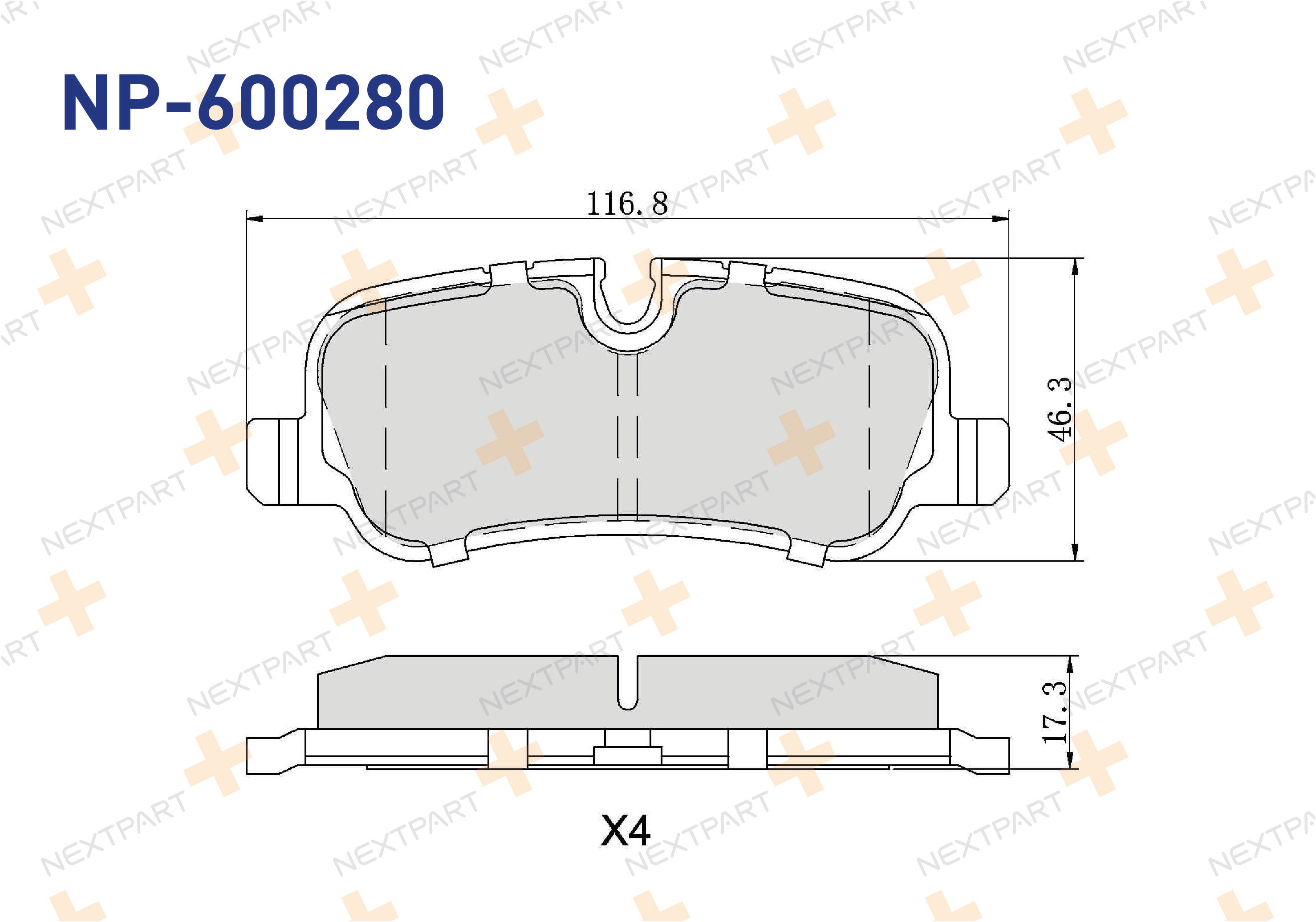 FREN BALATASI ARKA DICOVERY III (2004>2009) DICOVERY IV (2009>) RANGE ROVER III (2002>2012) RANGE ROVER SPORT (2005>2013) - OEM: LR019627 LR010664 | Alt: 2206940 FDB1613