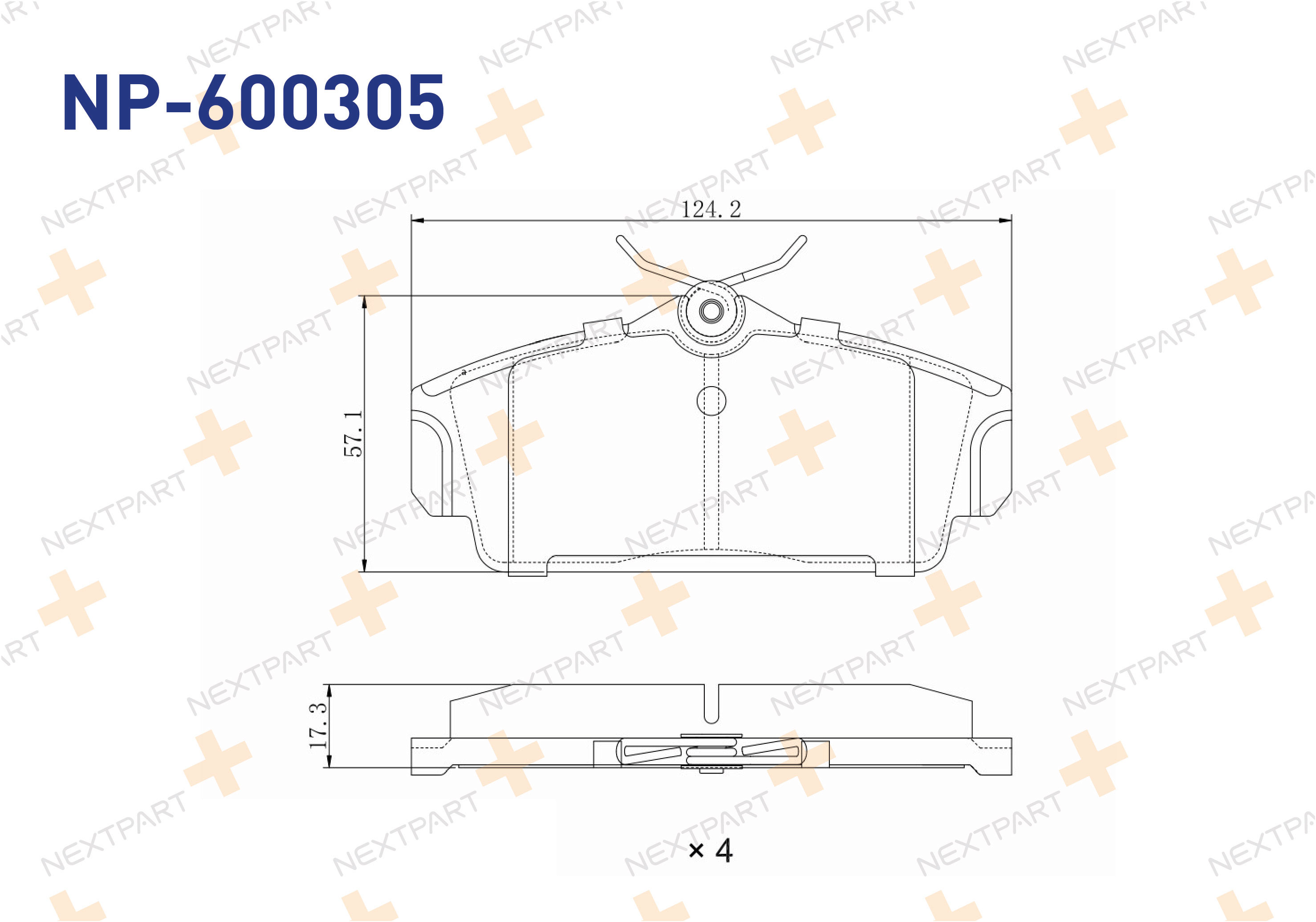 FREN BALATASI ON ALMERA 2 (2000>) PRIMERA I (1990>1996) PRIMERA II (1996>2001) ALTI DUZ OLAN TIP - OEM: 41060-BM525 41060-2F525 | Alt: T5121 J3601062