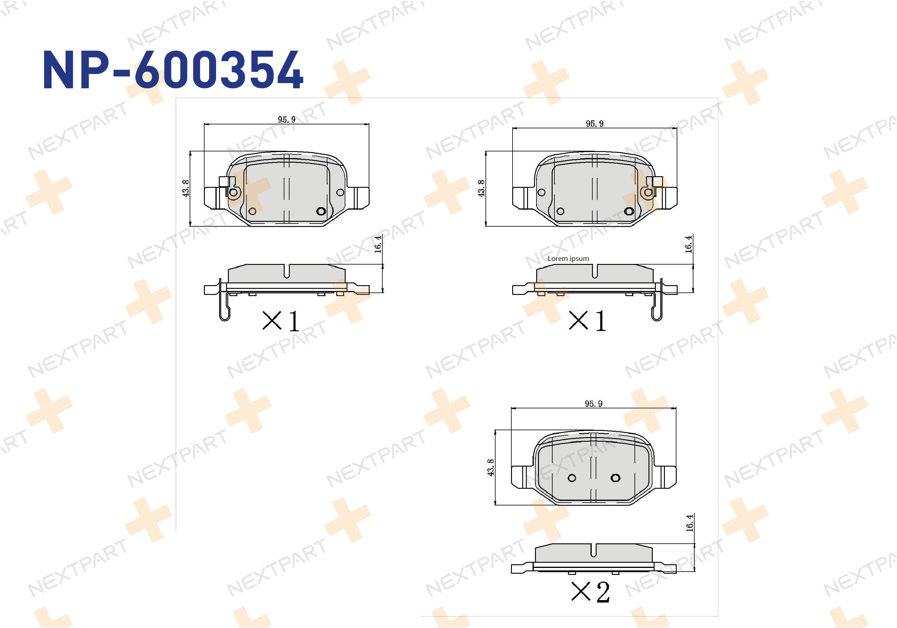 FREN BALATASI ARKA 500 L (2012>) LINEA (2007>) PANDA (2012>) 147 (2000>2010) 156 (1997>2006) GT (2003>2010) - OEM: 77366993 77366457 | Alt: 182127 BBP2412
