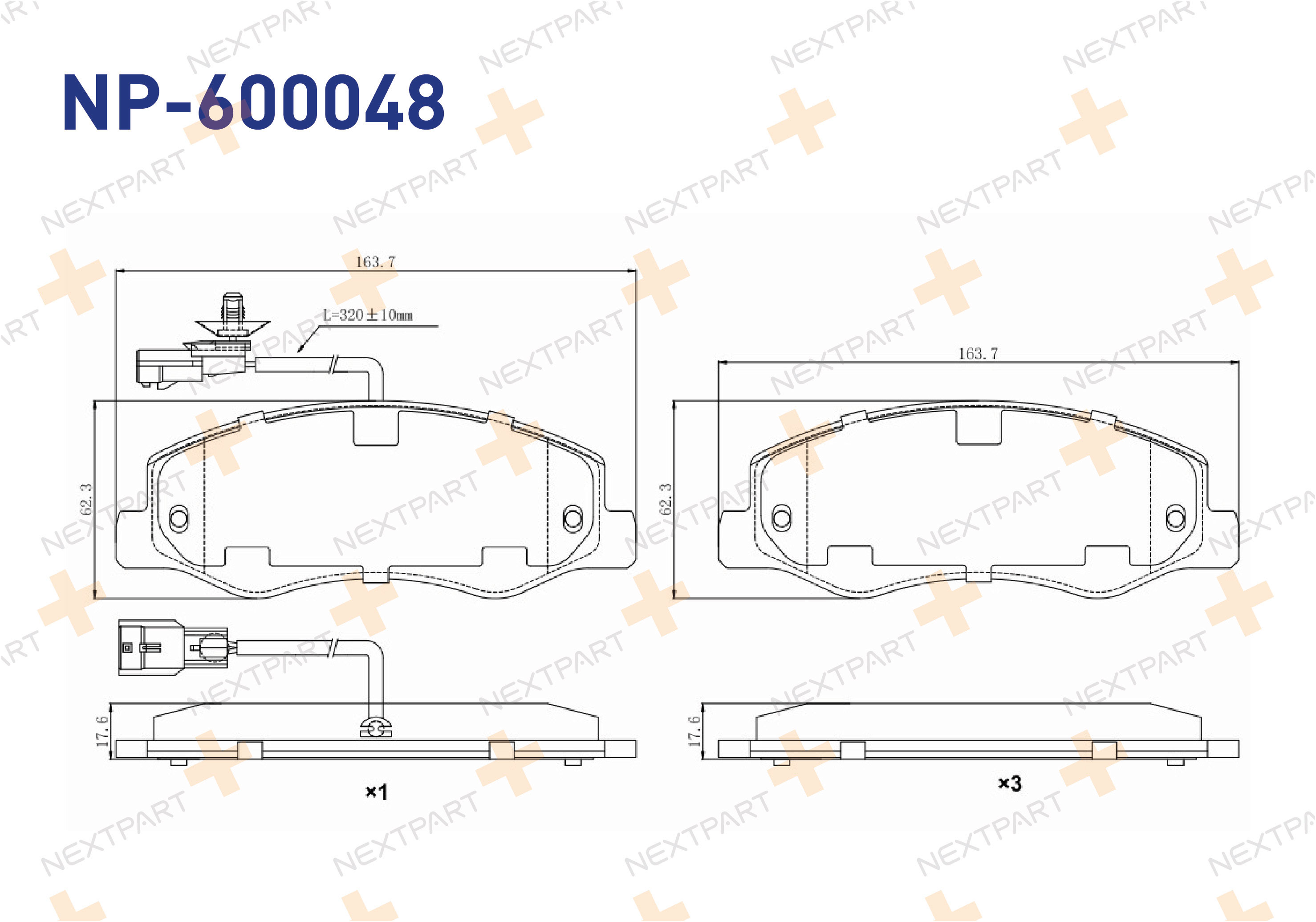FREN BALATASI ARKA FISLI MASTER III (2010>2023) MOVANO B (2010>2014) JEST (2014>) CIFT TEKER MASTER - OEM: 4421289 44060-00Q0G | Alt: P68061 BPRE-2007
