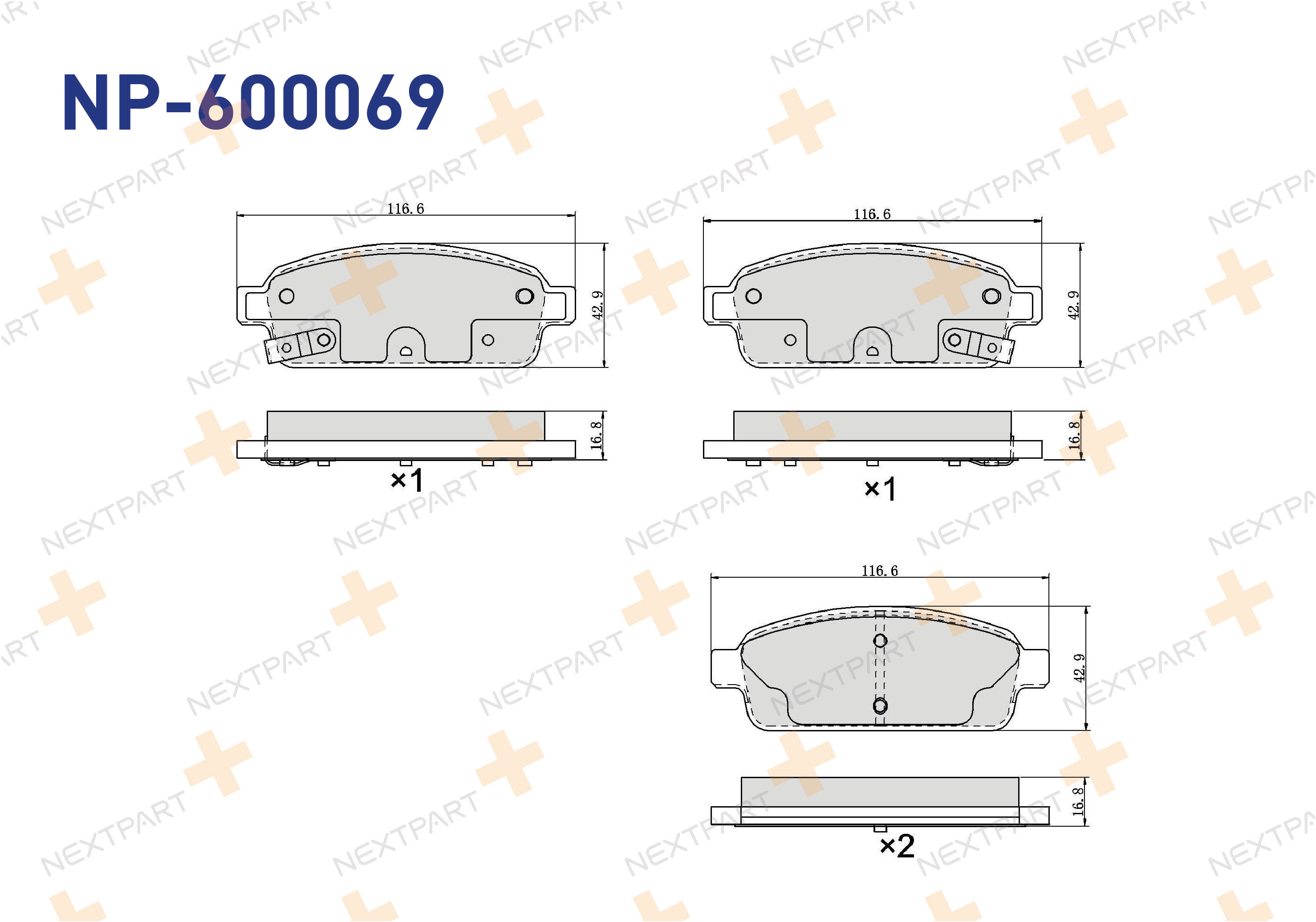 FREN BALATASI ARKA ASTRA J (2009>) ASTRA J GTC (2011>) CASCADA (2013>) MOKKA (2012>2018) ZAFIRA C (2011>) AVEO (2011>) CRUZE (2009>) TRAX (2012>) ASTRA ZAFIRA - OEM: 13300867 13300868 | Alt: BPOP-2006 510WW05