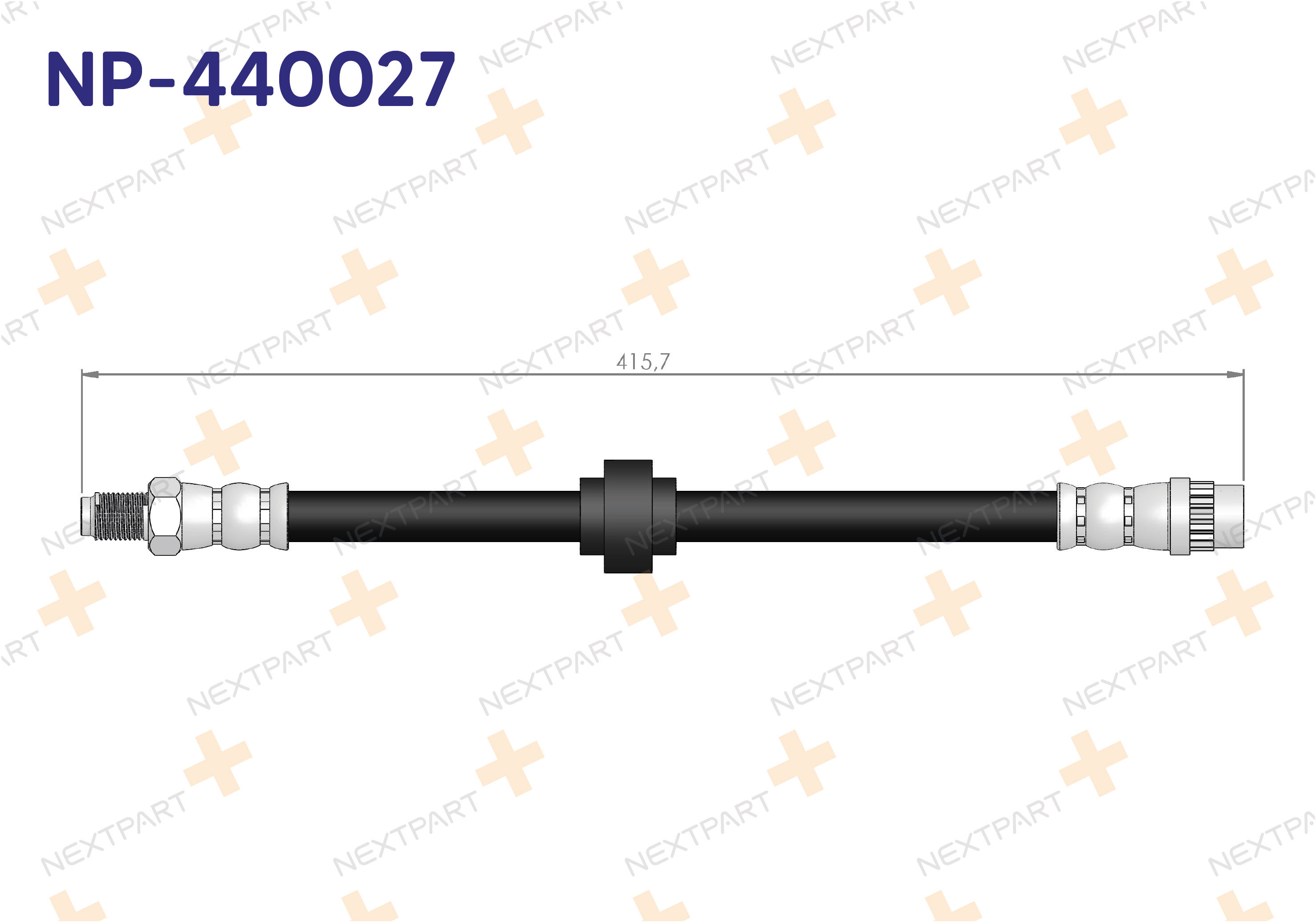 FREN HORTUMU ON MEGANE I 1996-2003 MEGANE - OEM: 7700840390 T68034 | Alt: HOS3261 24 5111 0390 3