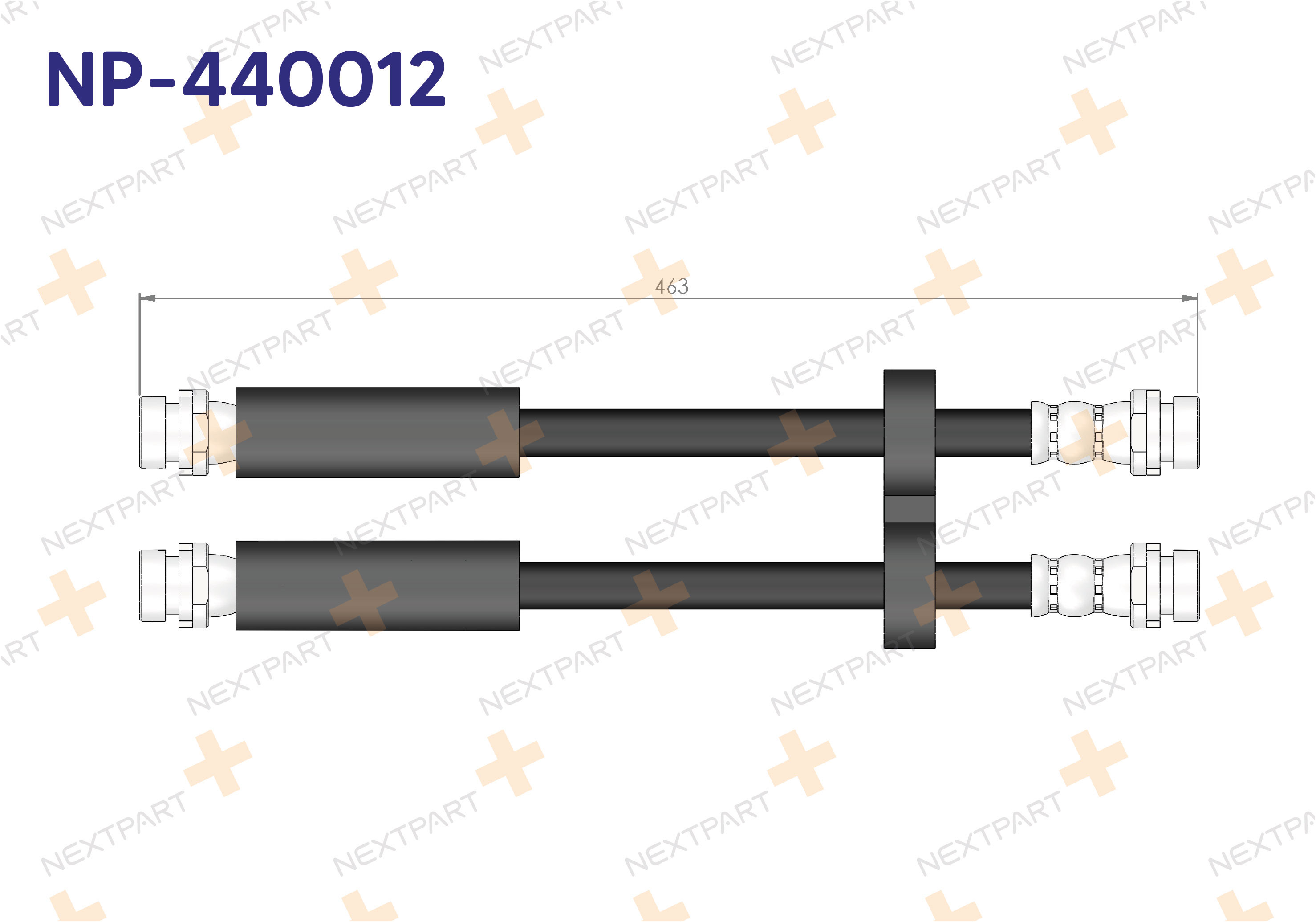 FREN HORTUMU ARKA DOBLO 2001-2010 - OEM: 46749271 404702346994 | Alt: BHO4113 HOS3699