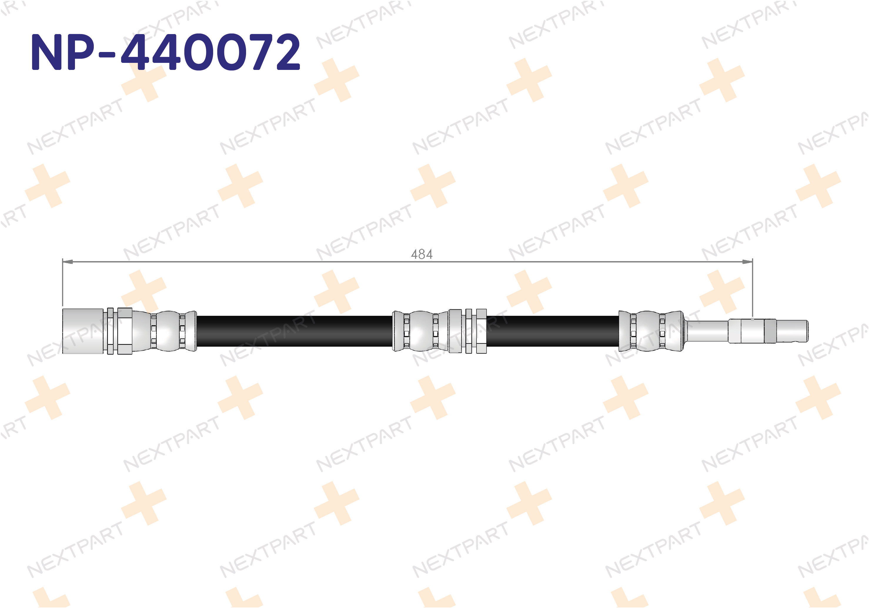 FREN HORTUMU ON COROLLA AE92 1987-1993 COROLLA - OEM: 332293530276 90080-47023 | Alt: SL3519 HOS3421