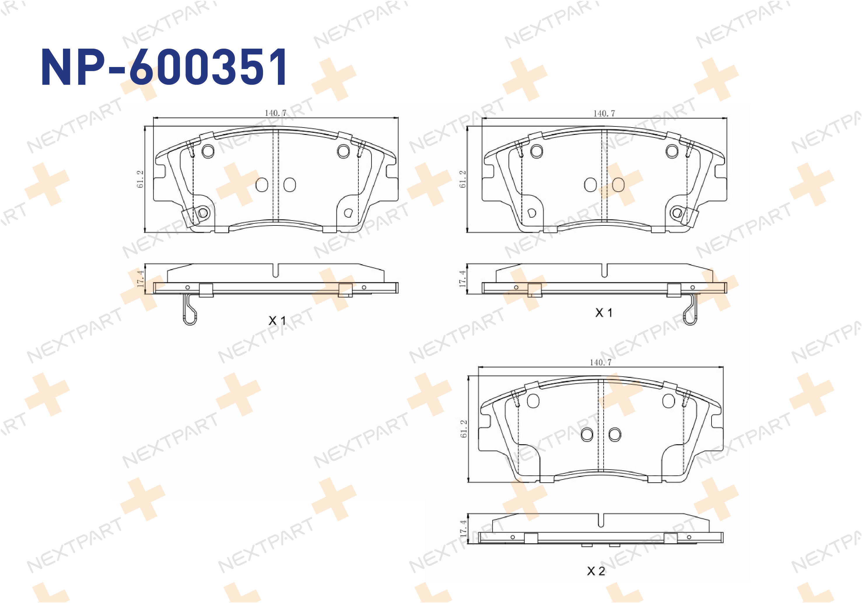 FREN BALATASI ON 16 JANT TUCSON (2015>) TUCSON (2018>) SPORTAGE (2015>) - OEM: 58101-D3A00 58101-D3A10 | Alt: BBP2580 RB2277