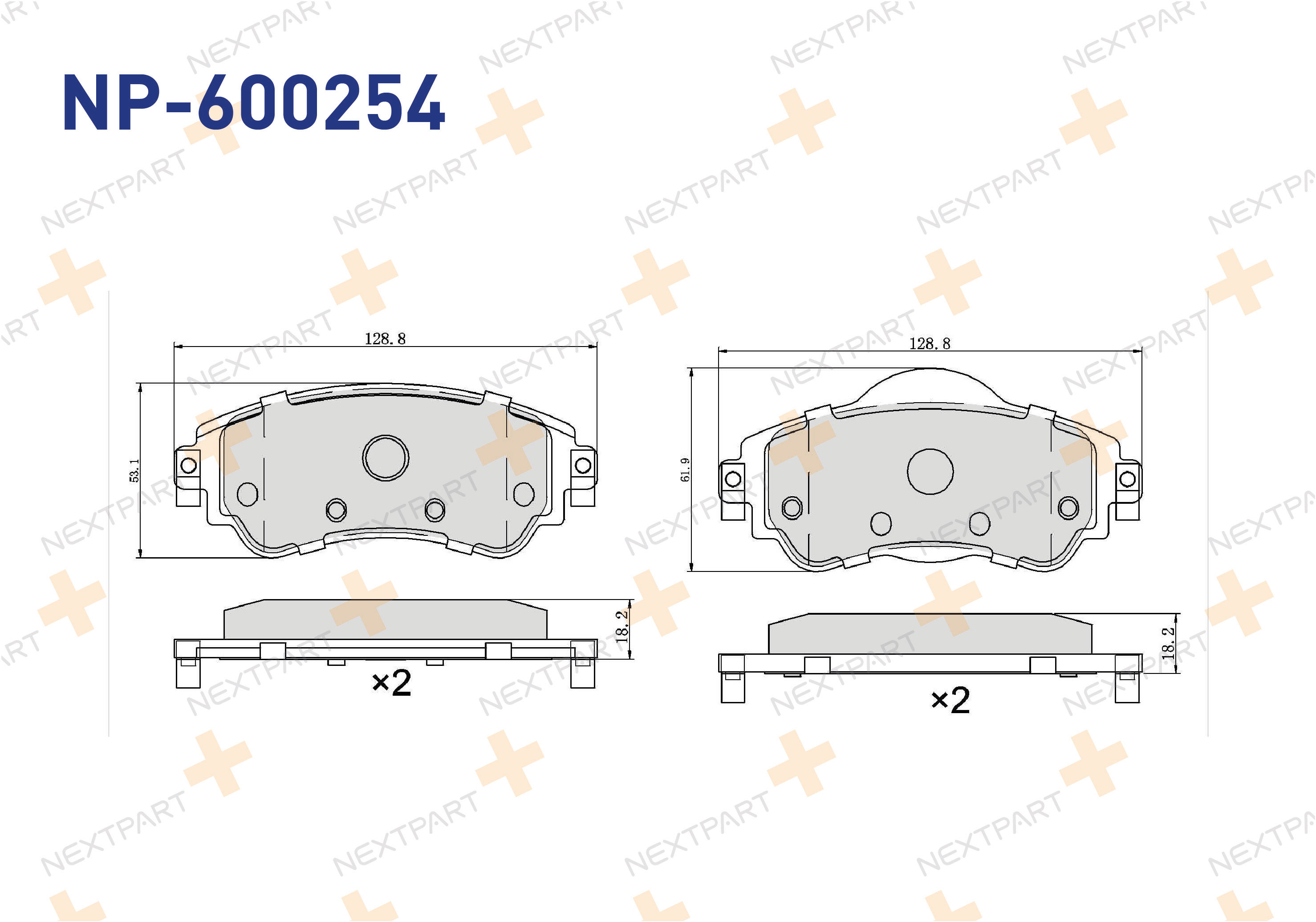 FREN BALATASI ON C4 II (2009>) DS4 (2011>2015) C4 - OEM: 4254.A9 4254 A9 | Alt: BPCI-1010 P1564308