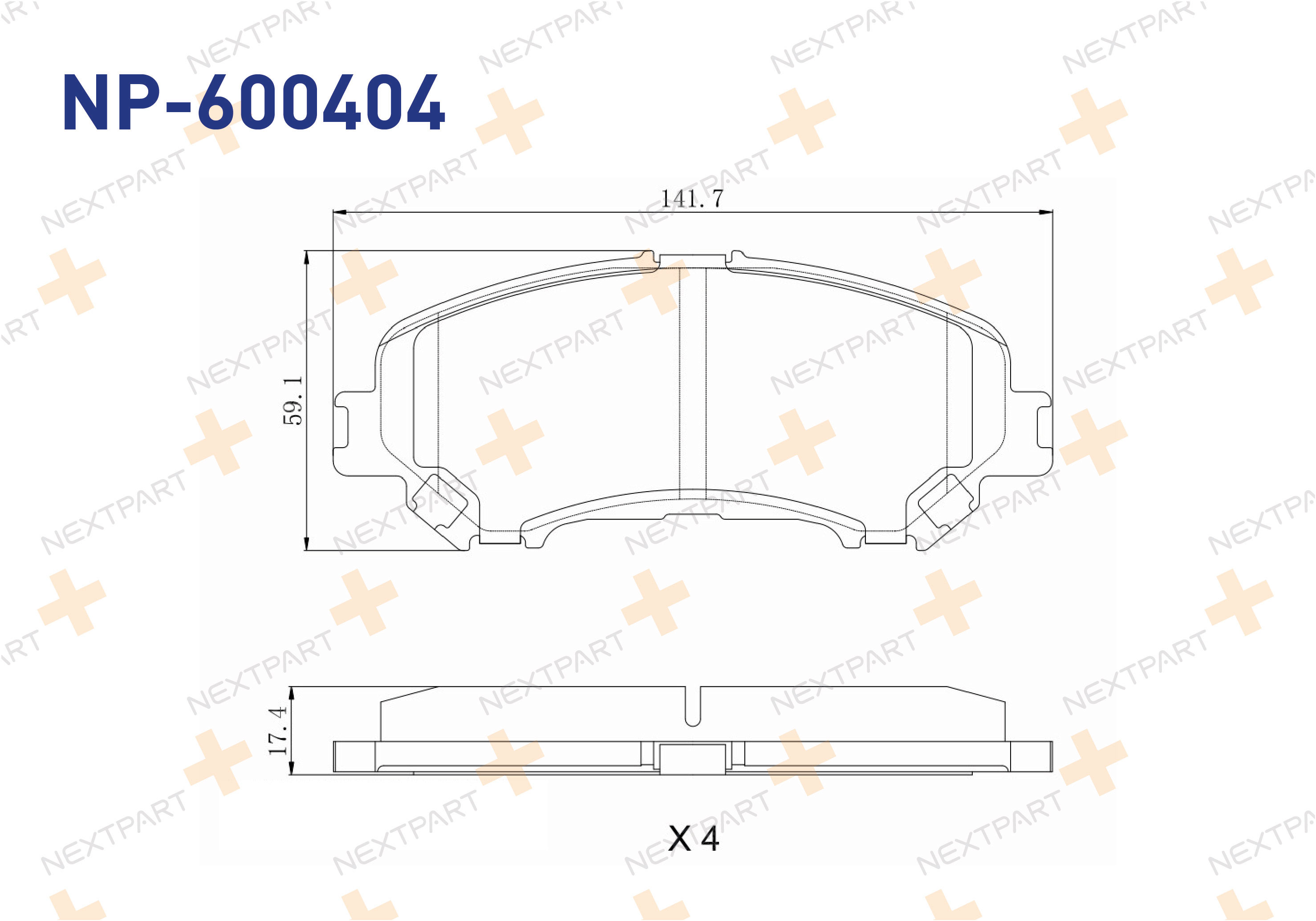 FREN BALATASI ARKA CR-V IV (2012>) CR-V V (2018>) CR-V - OEM: 43022-TLA-A00 | Alt: 43022-TLA-A00