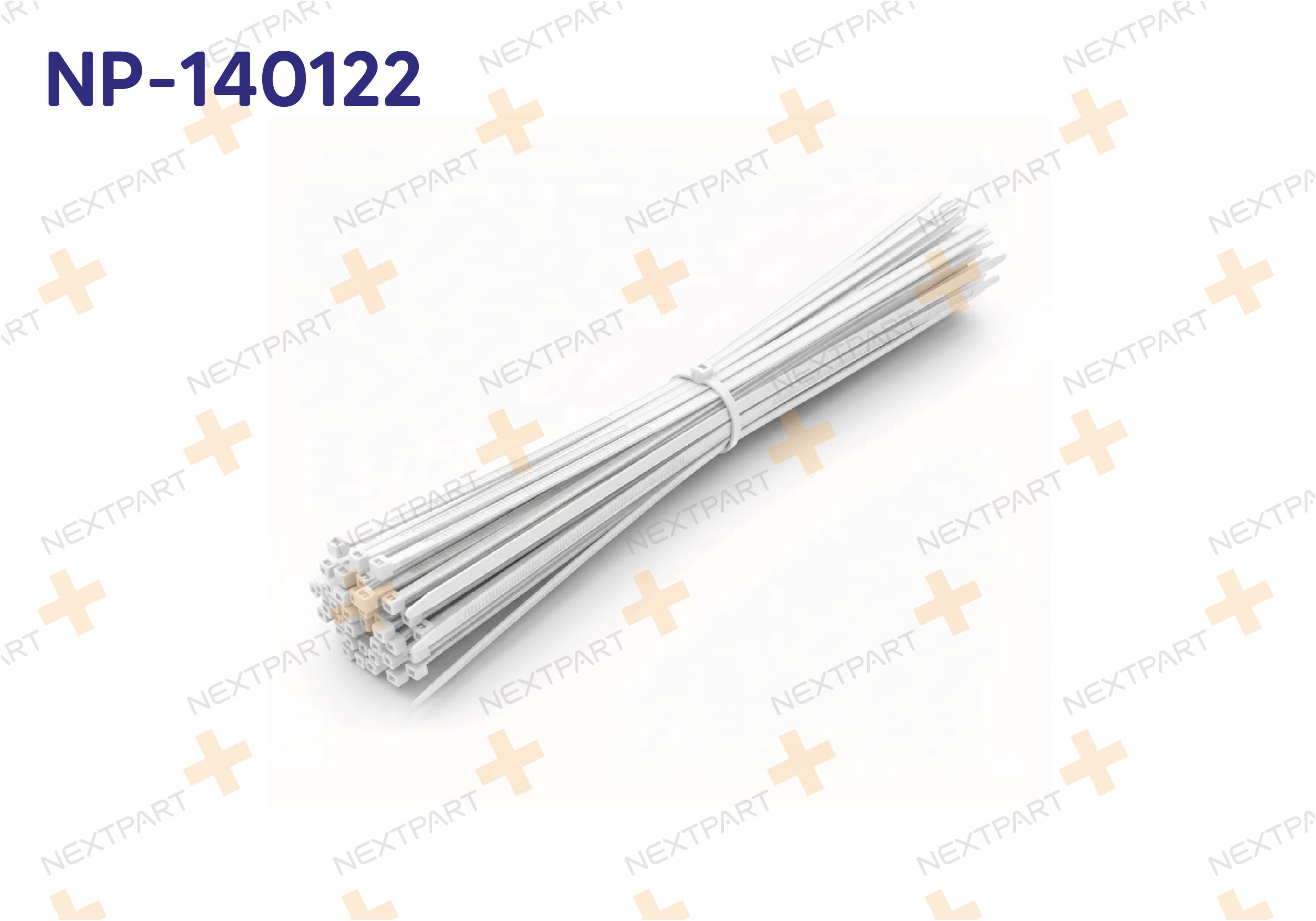 PLASTIK CIRT KELEPCE BEYAZ 4.8 X 380 - OEM: NP-140122 | Alt: NP-140122