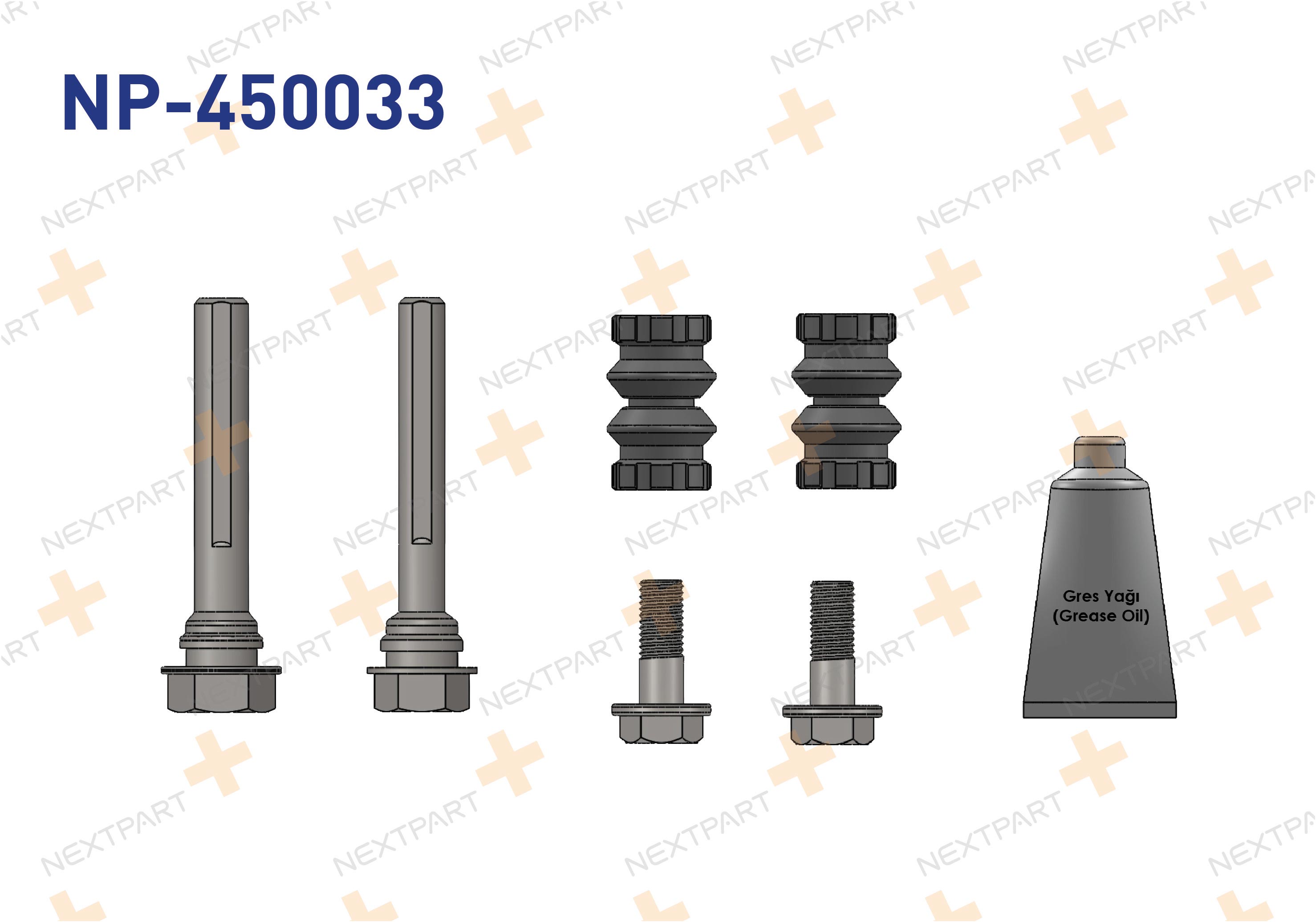 FREN KALIPER TAMIR TAKIMI CIVATALI ARKA CLIO III MEGANE III 308 3008 C3 C4 C5 CLIO MEGANE C3 C4 C5 308 - OEM: 123039555R 7701069238 | Alt: 7701069238 123039555R