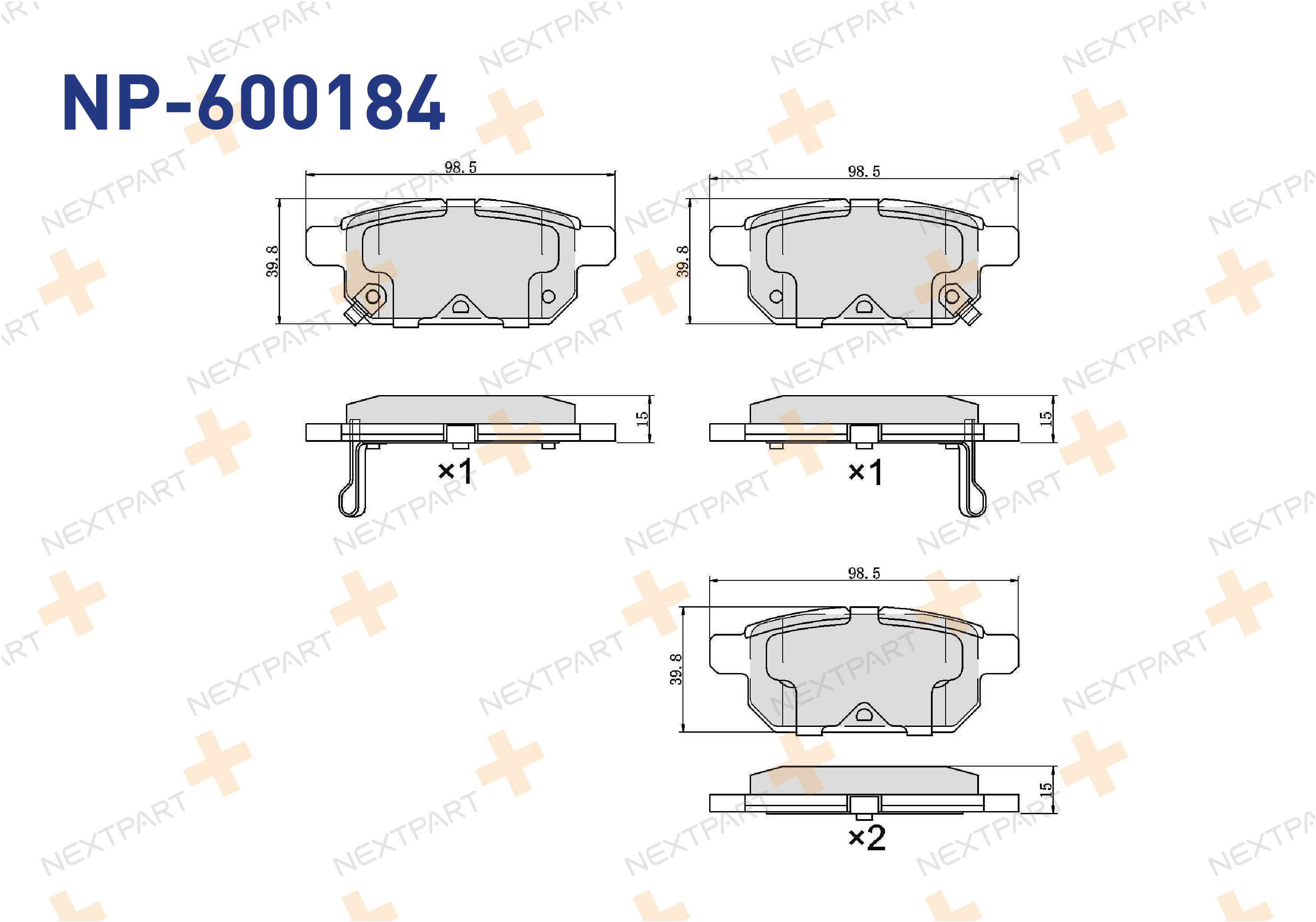 FREN BALATASI ARKA BALENO (2016>) SWIFT IV (2010>) SWIFT V (2017>) SX4 S-CROSS (2013>) VITARA (2015>) - OEM: 55910M68P00 55800-61M00 | Alt: 025 252 5814 P1571302