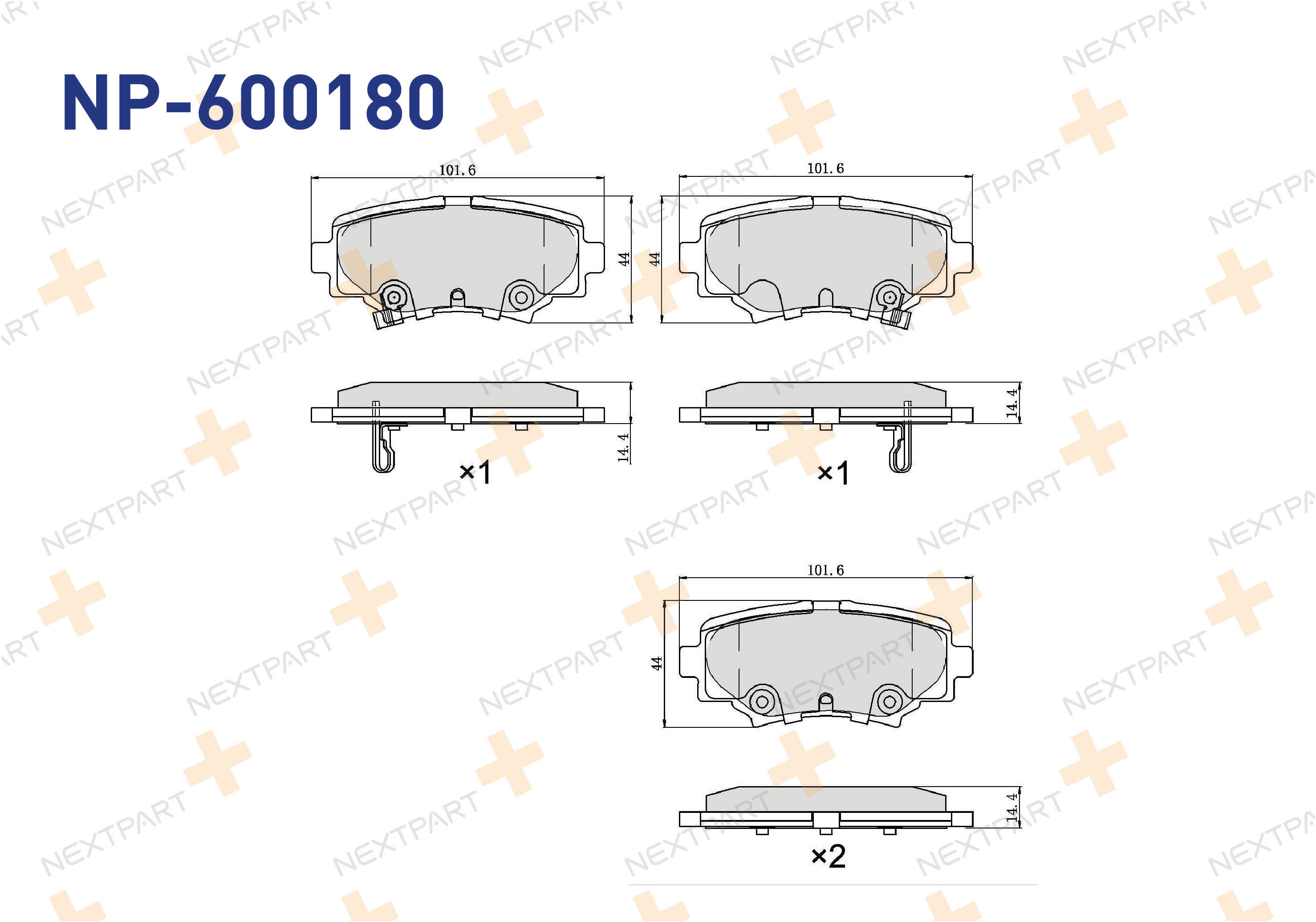 FREN BALATASI ARKA MAZDA 3 (2013>) - OEM: B4Y02648ZC B4Y02648ZB | Alt: 8DB 355 028-931 302288