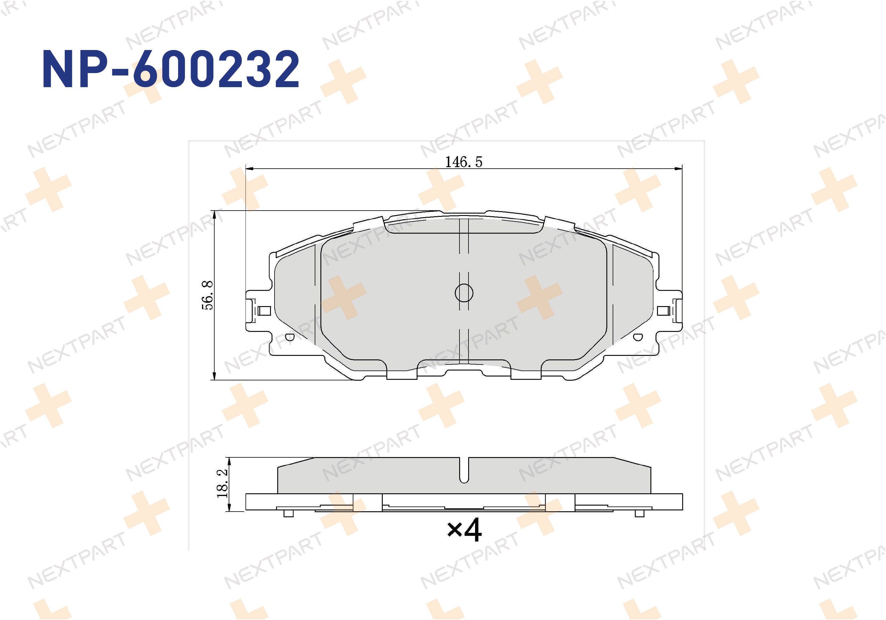 FREN BALATASI ON AURIS (2006>2012) AURIS TOURING SPORTS (2013>) MIRAL (2014>) RAV4 III (2005>2012) RAV4 IV (2012>) (BUYUK TIP) RAV4 - OEM: 04465-42150 04465-42140 | Alt: FSL4136 170237