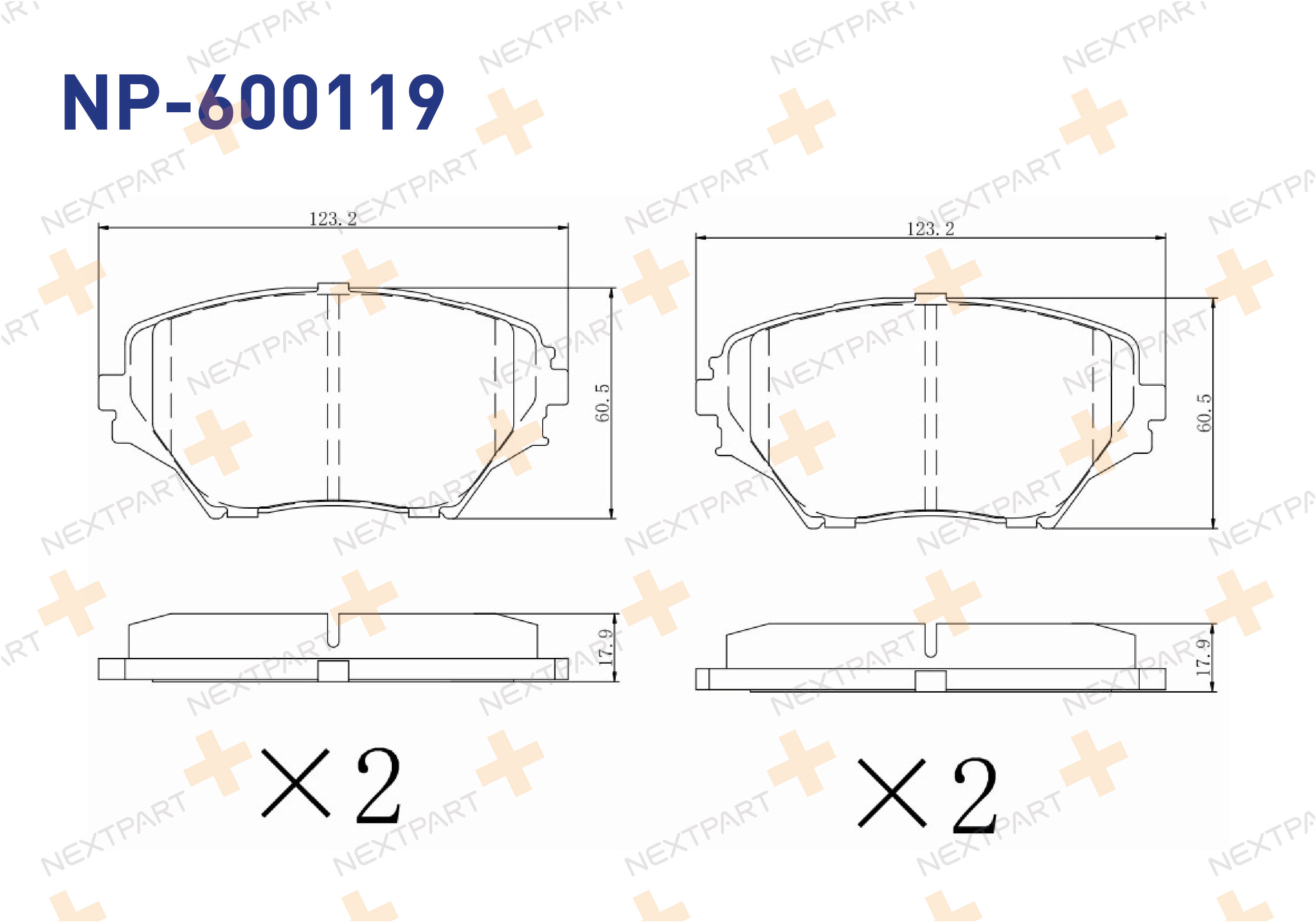 FREN BALATASI ON RAV4 II (2000>2005) RAV4 - OEM: 04465-42070 04465-42071 | Alt: 37230 37230OE