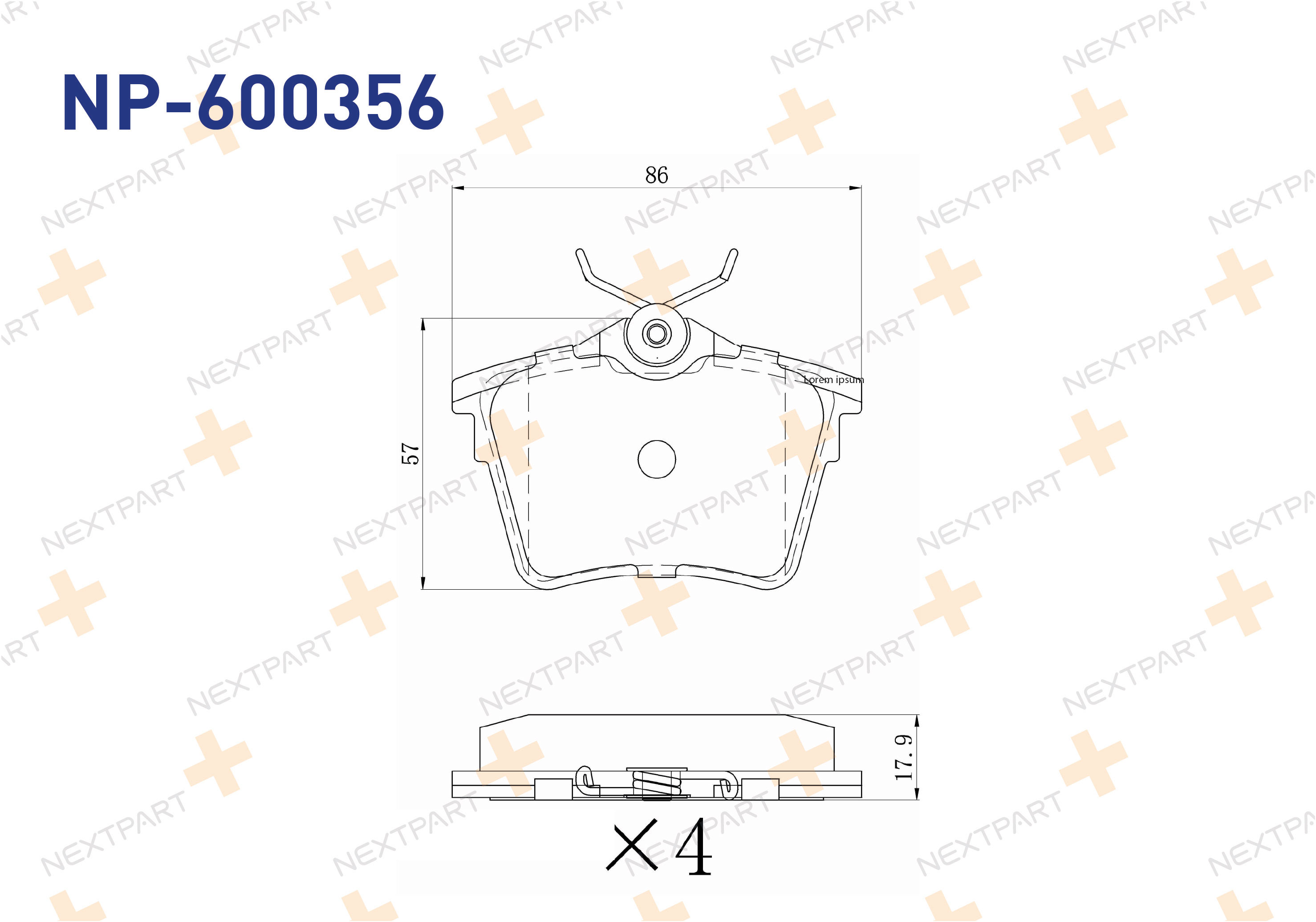 FREN BALATASI ARKA 407 (2004>) 607 (2000>) C5 III (2008>) C5 407 - OEM: 4254 21 4254 04 | Alt: P61079 BPPE-2006
