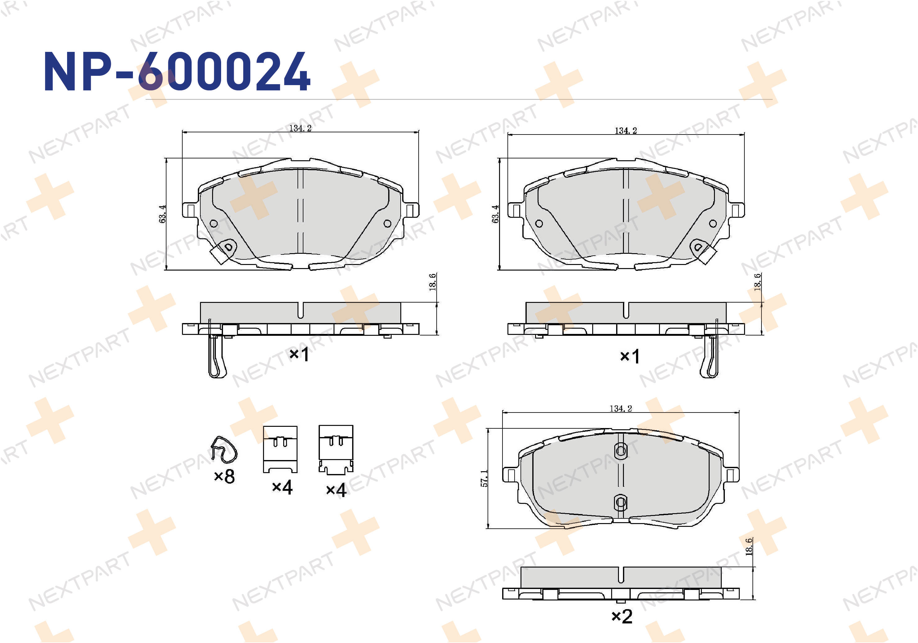 FREN BALATASI ON AURIS (2012>) COROLLA (2013>2018) COROLLA - OEM: 04465-02390- 04465-02390 | Alt: 35025 BPTO-1020