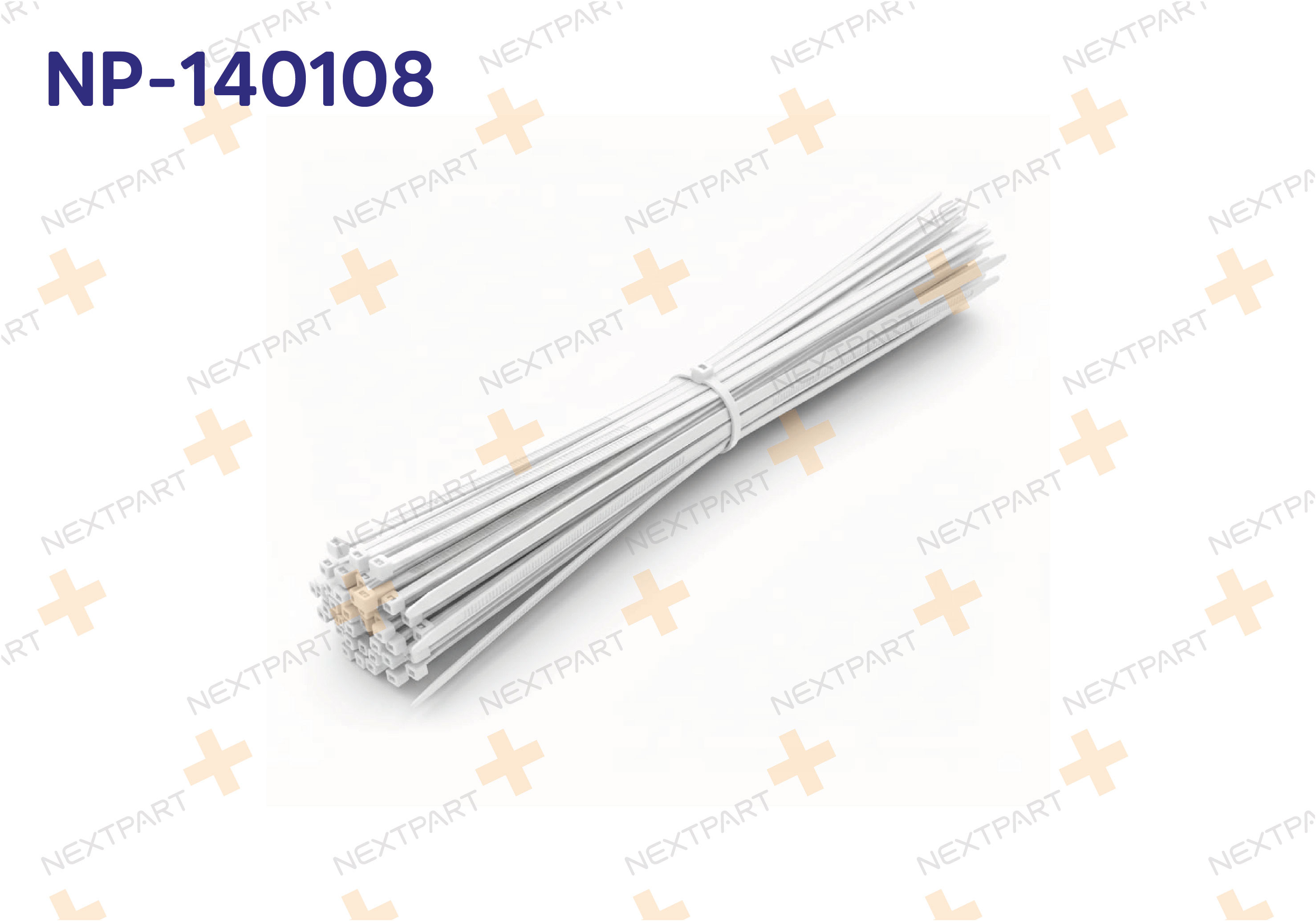 PLASTIK CIRT KELEPCE BEYAZ 3.6 X 200 - OEM: NP-140108 | Alt: NP-140108