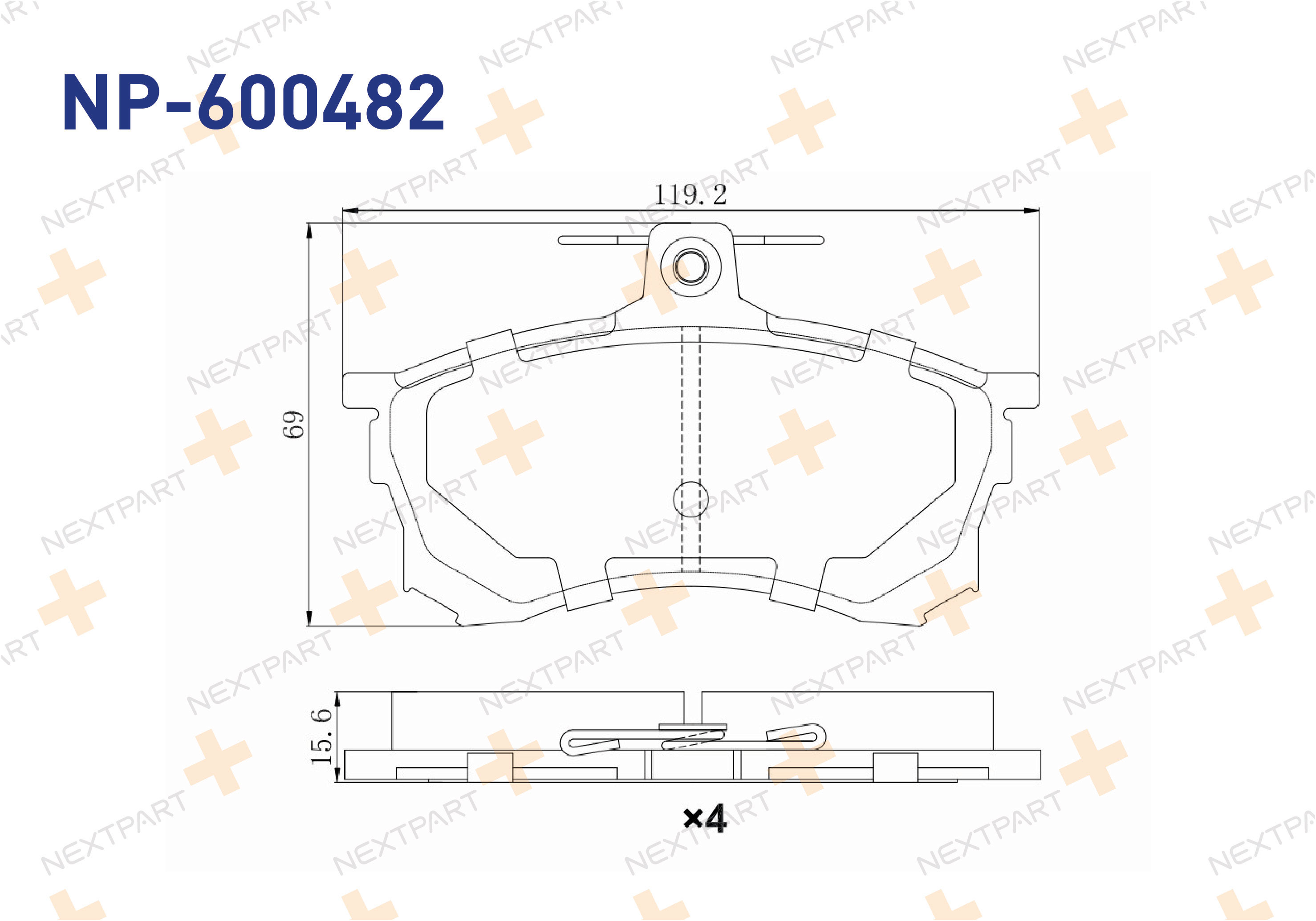 FREN BALATASI ON CARISMA (1995>2006) 1.6I - OEM: MR249240 MZ690333 | Alt: SP268 223021
