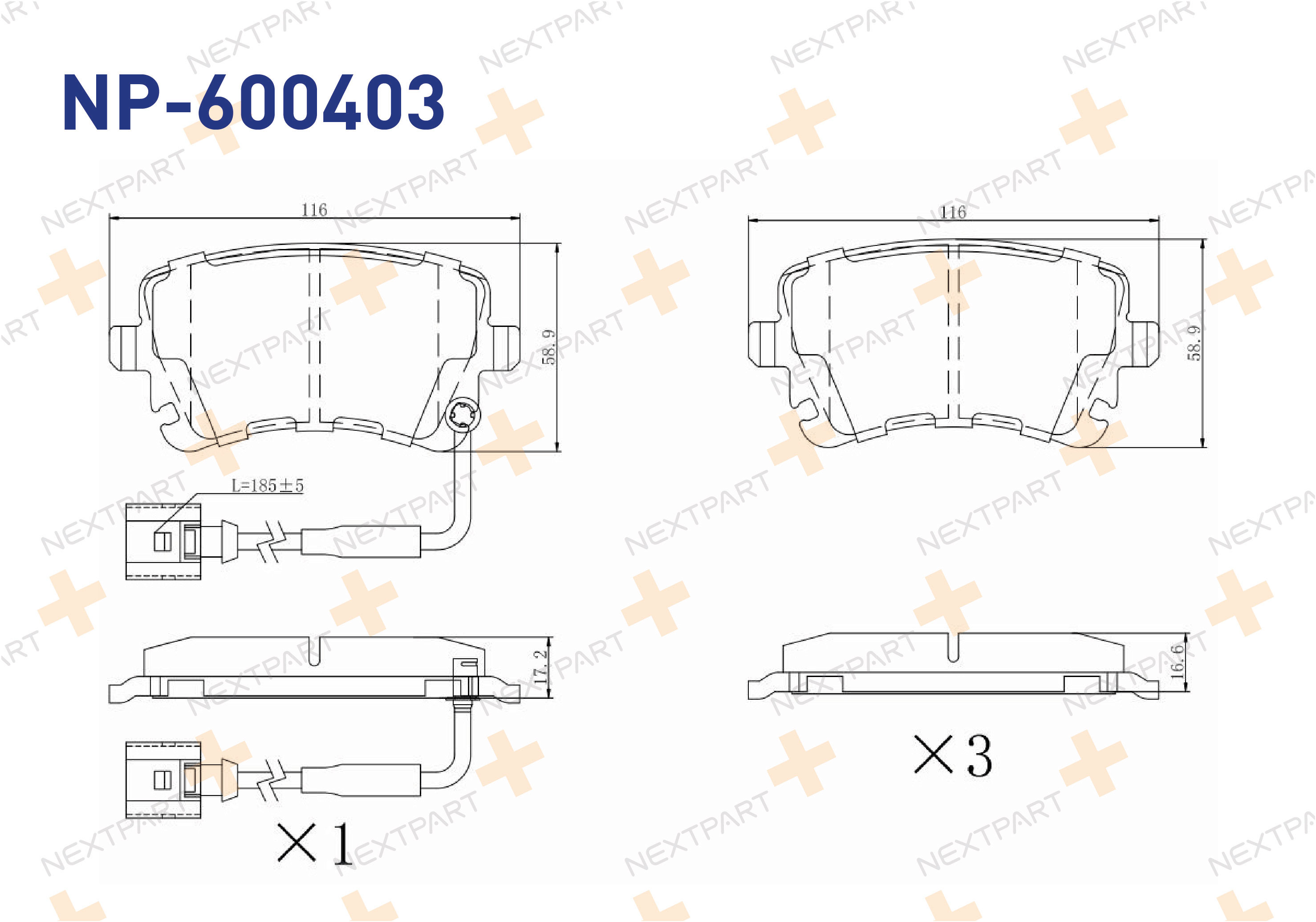 FREN BALATASI ARKA TRANSPORTER CARAVELLE VI (2015>) TRANSPORTER T-5 (2003>2015) TRANSPORTER T-6 (2015>) TRANSPORTER T-7 (2019>2024) FISLI TRANSPORTER - OEM: 7H0698451 7E0 698 451 C | Alt: PA1571 5700