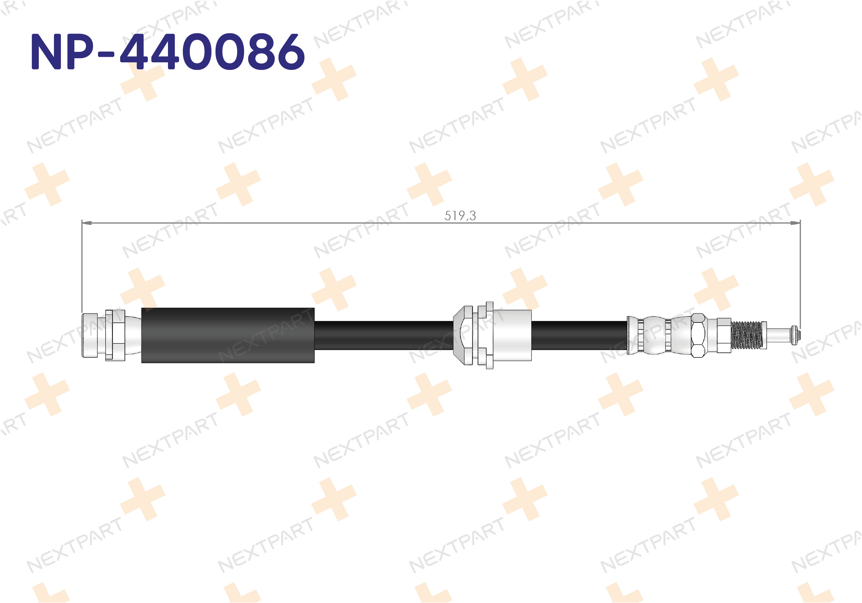FREN HORTUMU FIESTA V 2001-2008 FIESTA - OEM: D43643980 2S612078AF | Alt: 8914 HOS3271