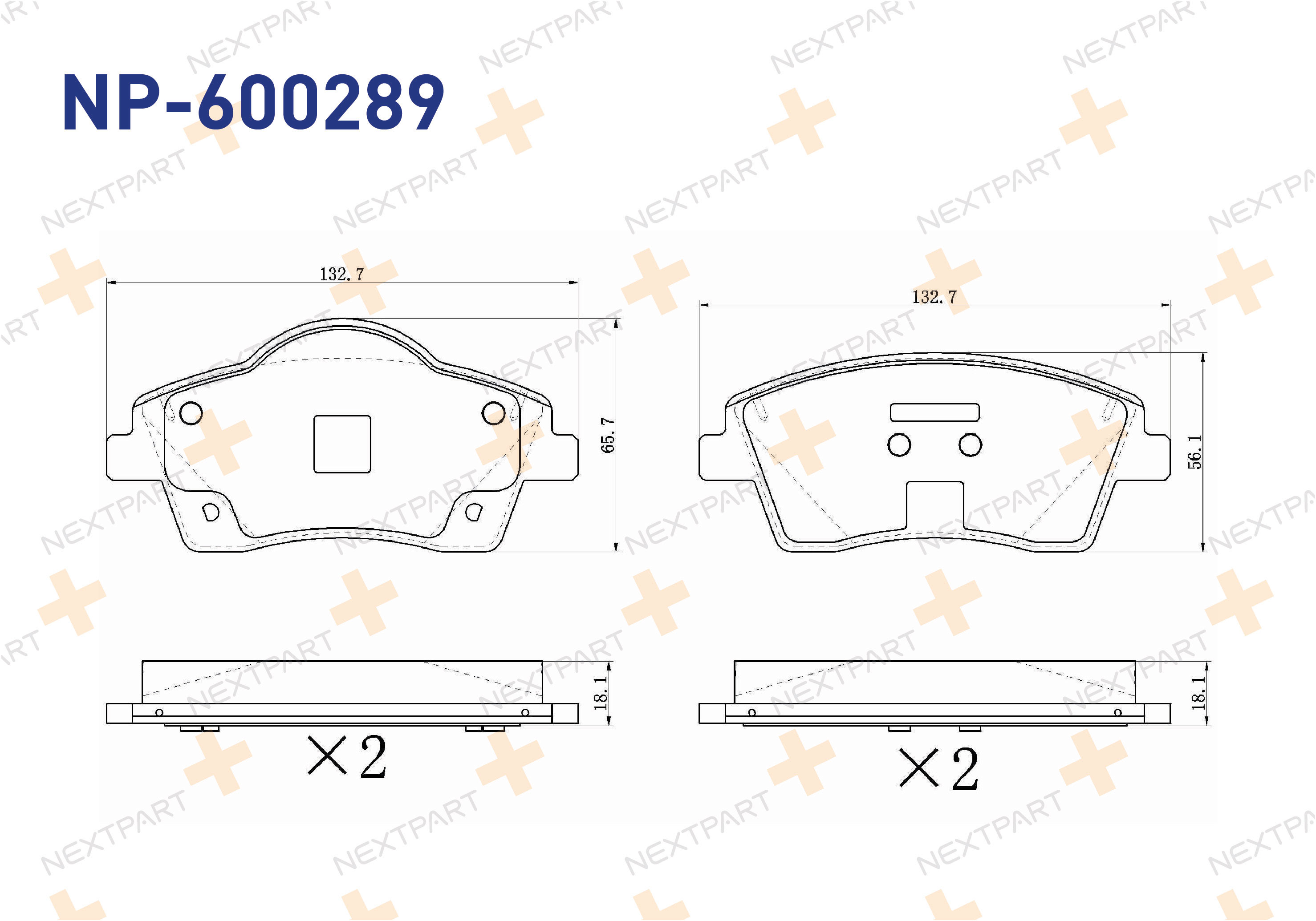 FREN BALATASI ON 16 JANT XC40 (2017>) UZUNLUK 132,6MM - OEM: 31471410 | Alt: 31471410