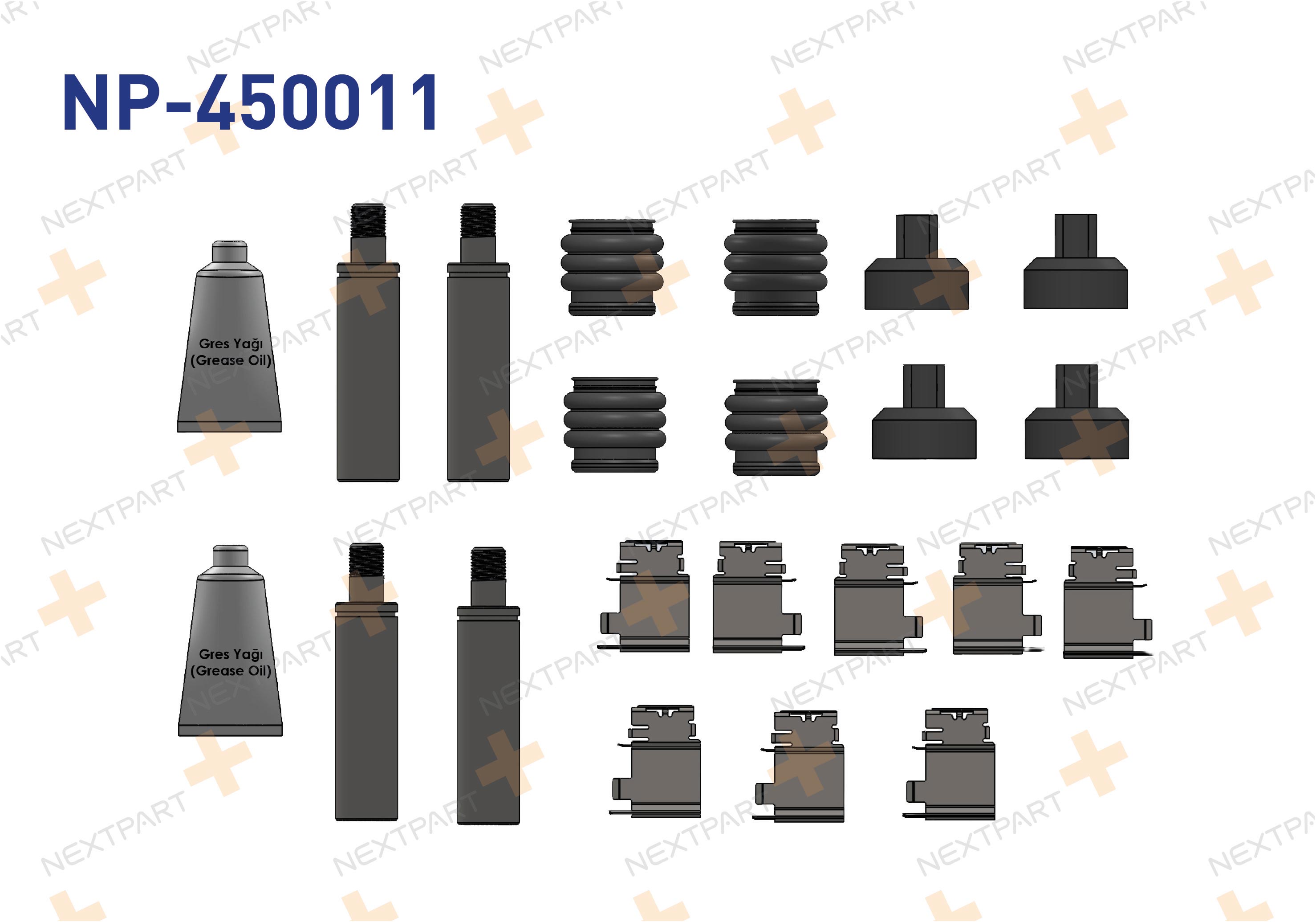 FREN KALIPER TAMIR TAKIMI 2 TEKER FULL SET CIVATALI SACLI ON ARKA MASTER III MOVANO 2010- MASTER - OEM: 8200162582 8200207435 | Alt: 8200207435 8200458171