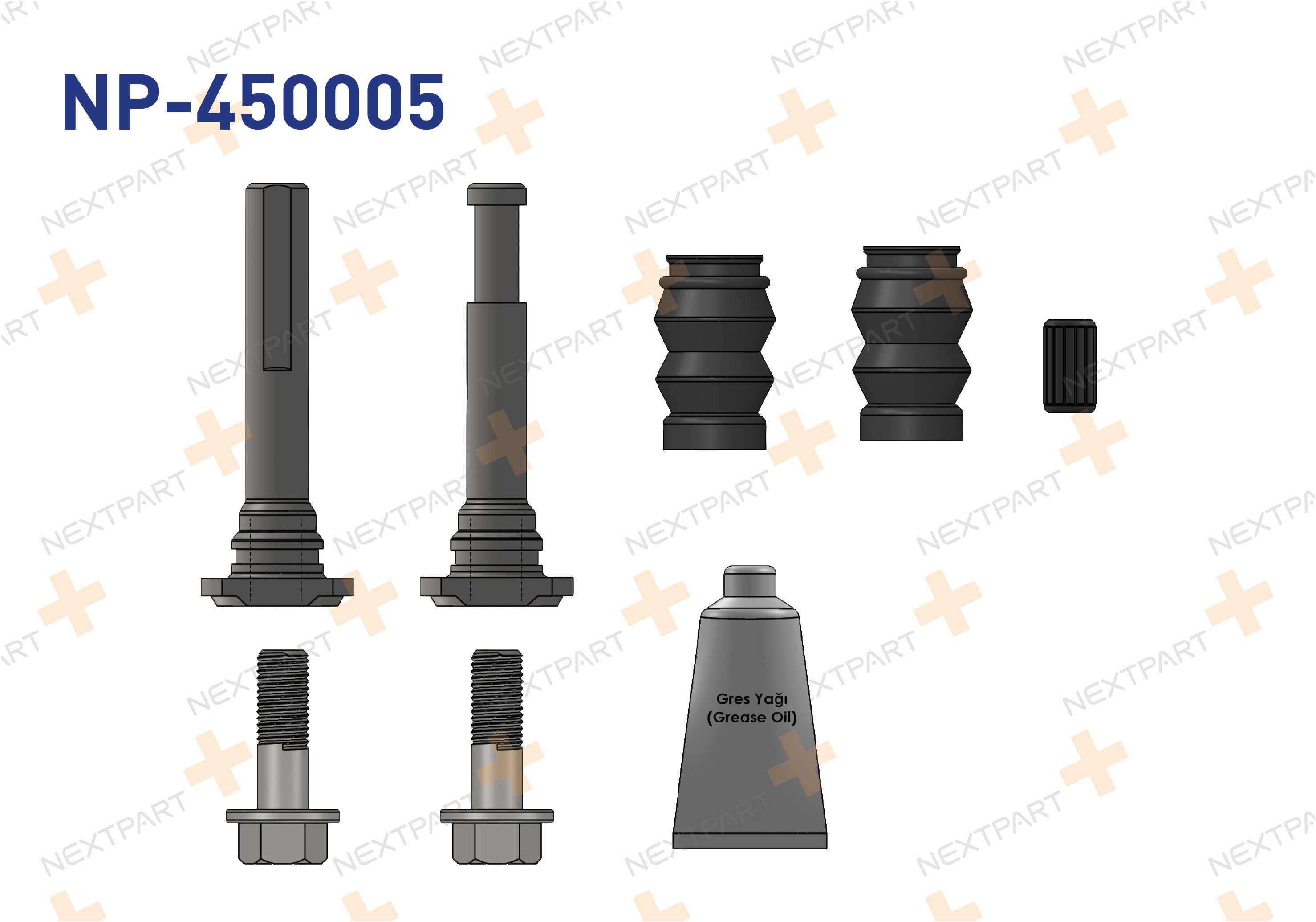 FREN KALIPER TAMIR TAKIMI CIVATALI ARKA CRAFTER SPRINTER CIFT TEKER - OEM: 8200545437 7700112999 | Alt: 7700112999 7700724249